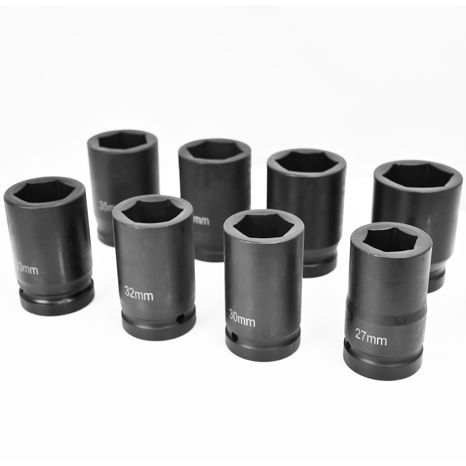 8 Metric Deep Impact Socket 1" inch Drive 6 Point Universal Hex Jumbo Socket Set