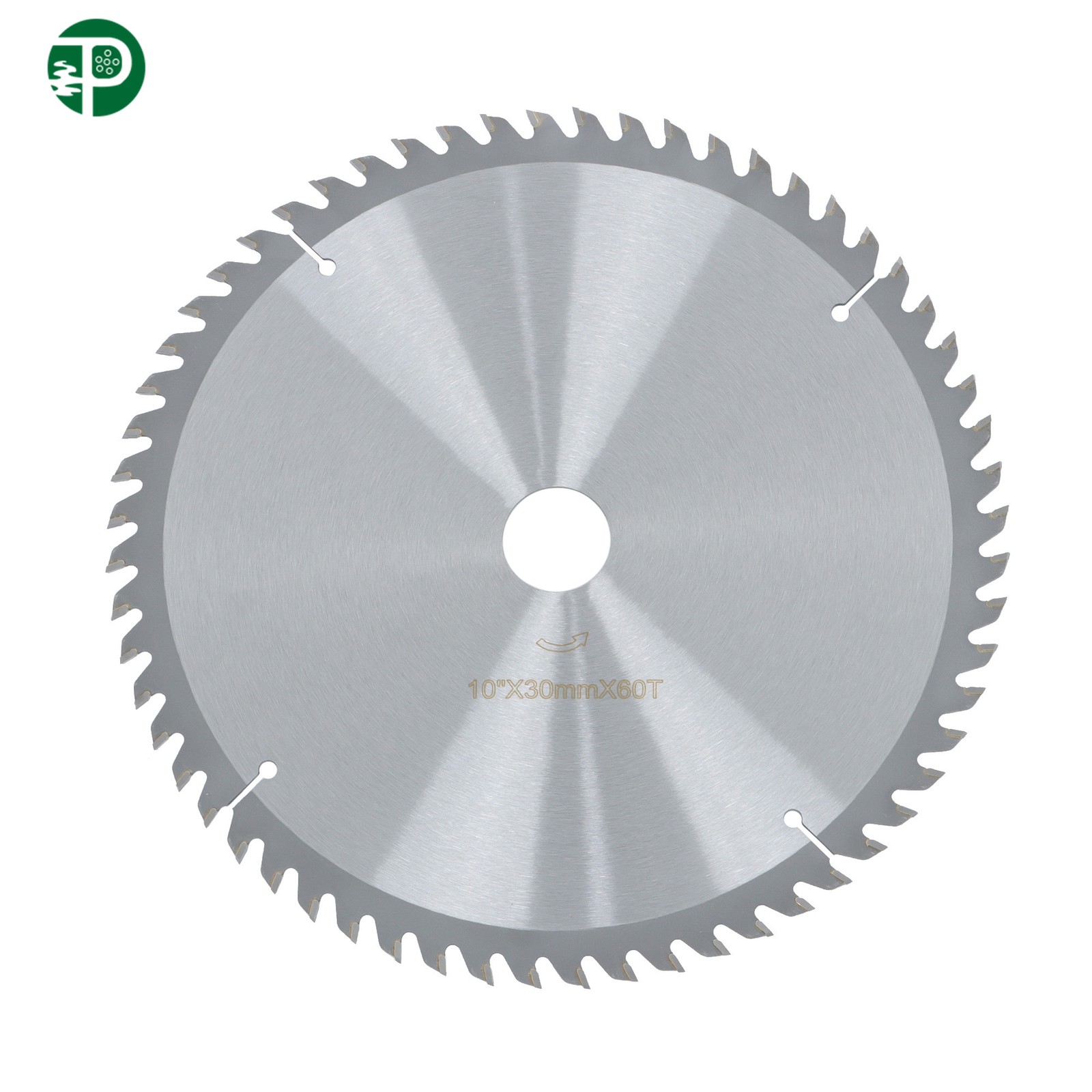 30mm Arbor Carbide Saw Blade 60 Tooth For Wood Aluminum With Nails 10"