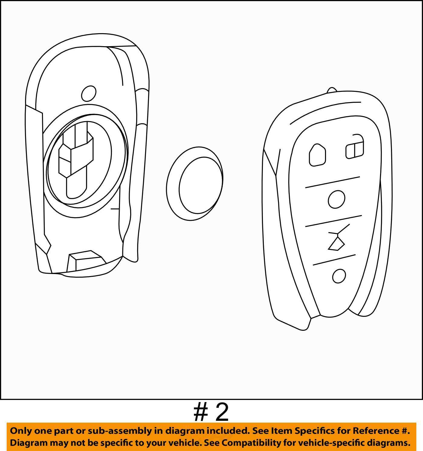 GM OEM 21-22 Trailblazer Keyless Entry Components-Transmitter 13530746