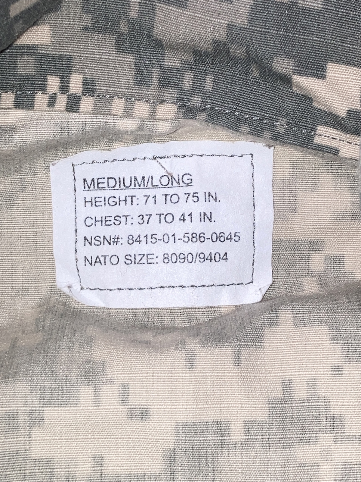 US Army Medium Long Military Combat Coat