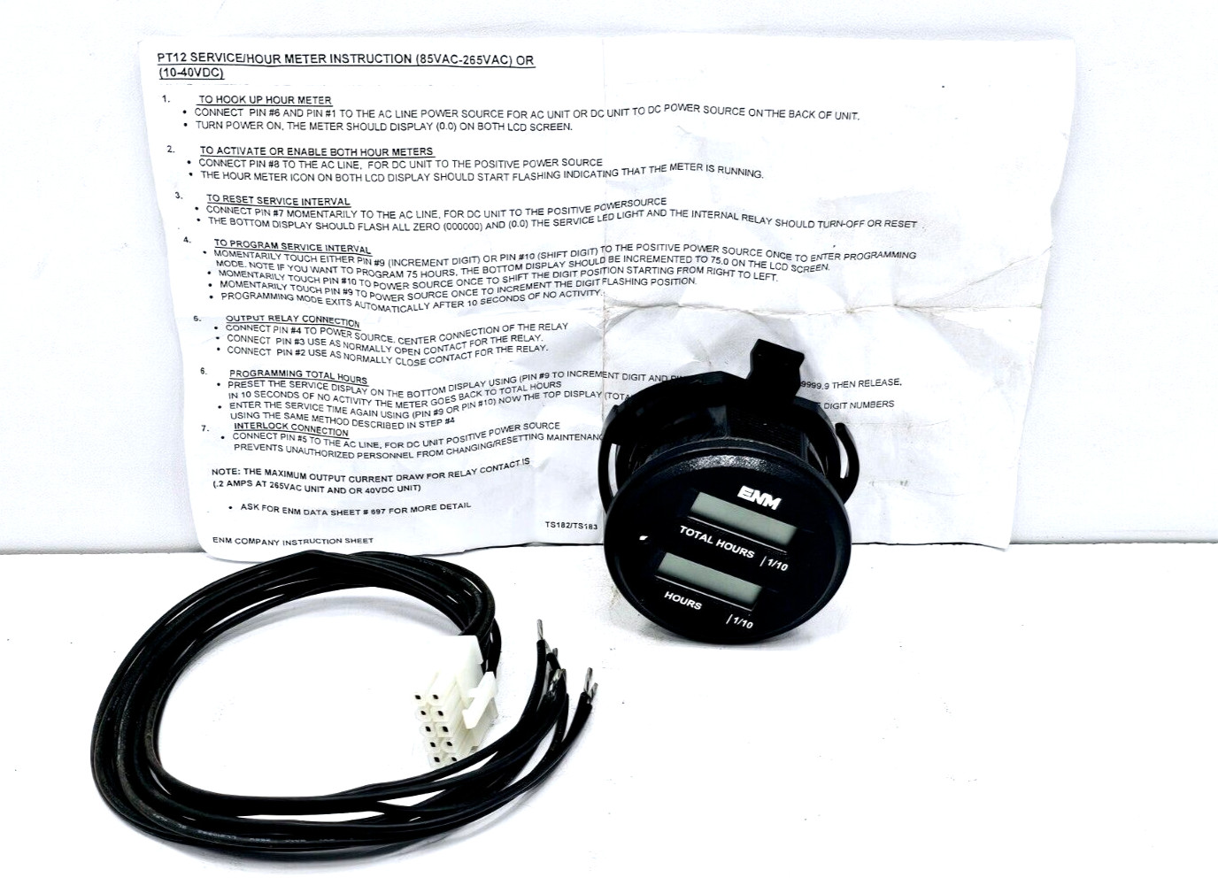 PT1210G0P ENM COMPANY HOUR METER