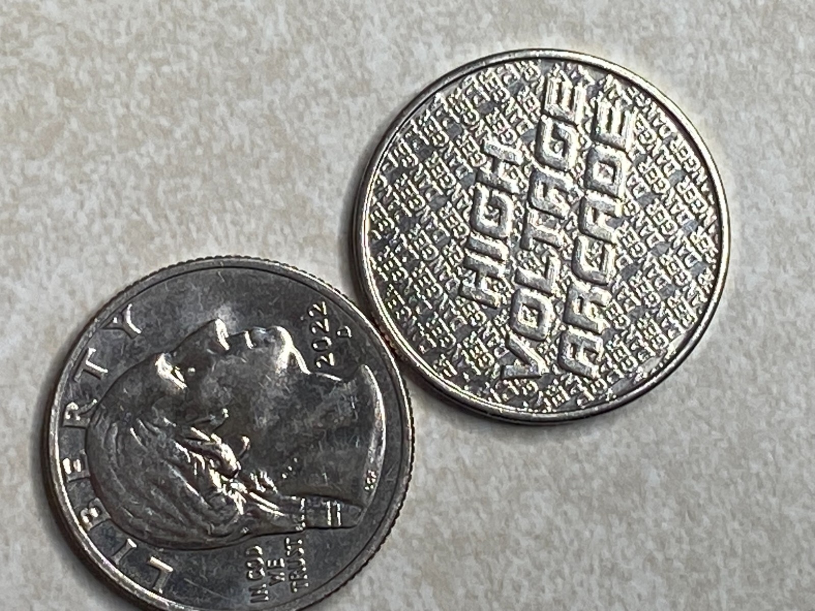 High Voltage Arcade coin Medal Token T1870