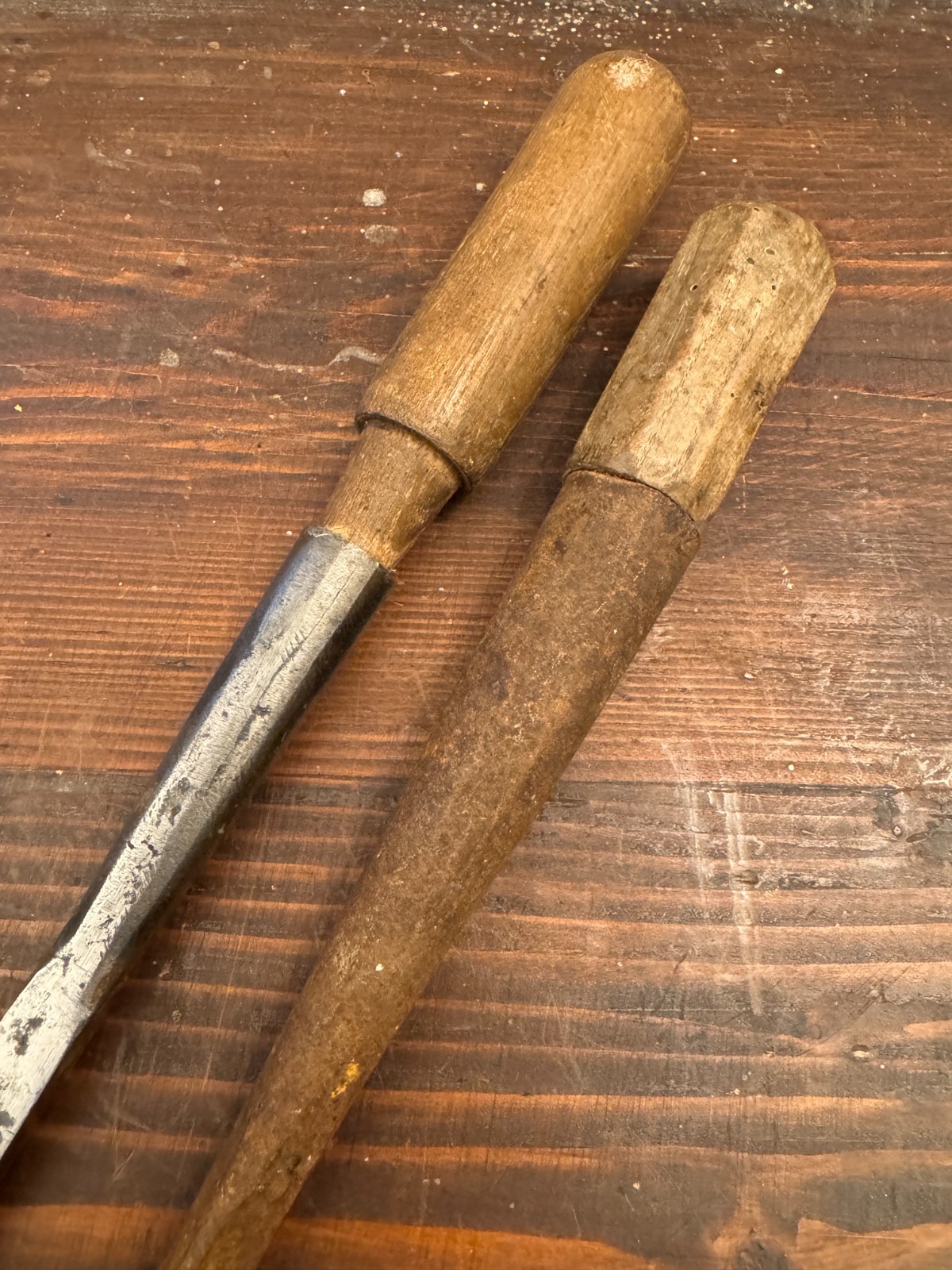 Early Socketed 1/2" Lock Mortice Chisels Bruzz British Woodwork Tools