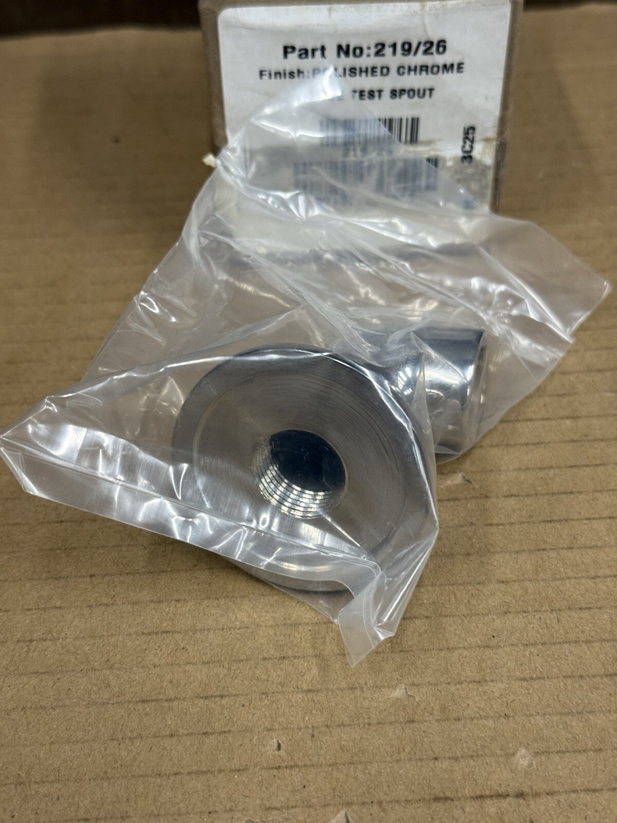 Brasstech 219 Toe Test Spout - Polished Chrome 219/26 - New
