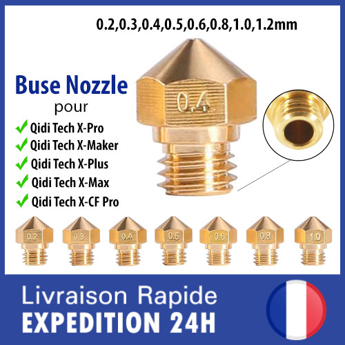 Brass nozzle nozzle for Qidi Tech X-Maker / X-Pro / X-Plus / X-Max / X-CF Pro