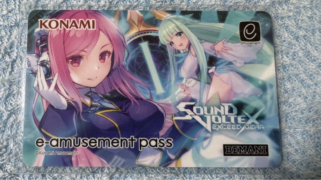 Konami e-AMUSEMENT PASS Card Sound Voltex Rasis & Mion Exceed Gear SDVX Arcade
