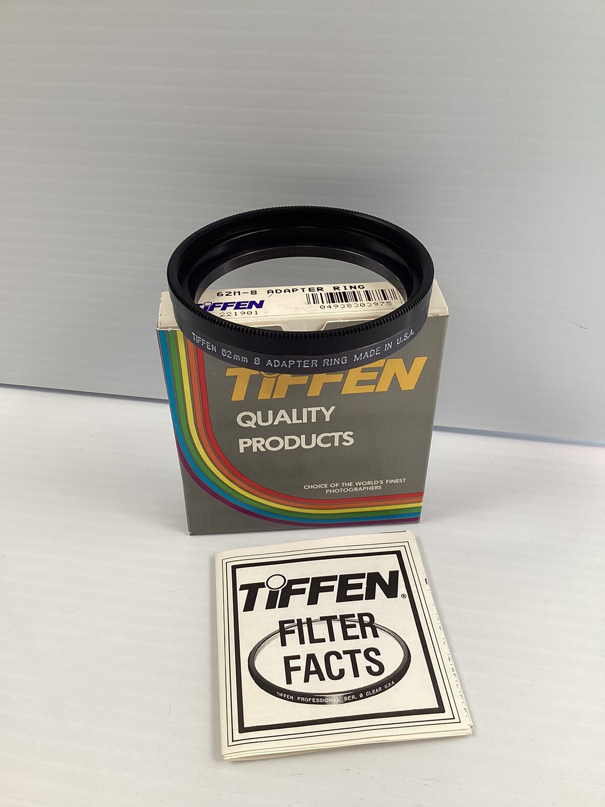 Tiffen 62mm 8 Adapter Camera Ring USA in Box
