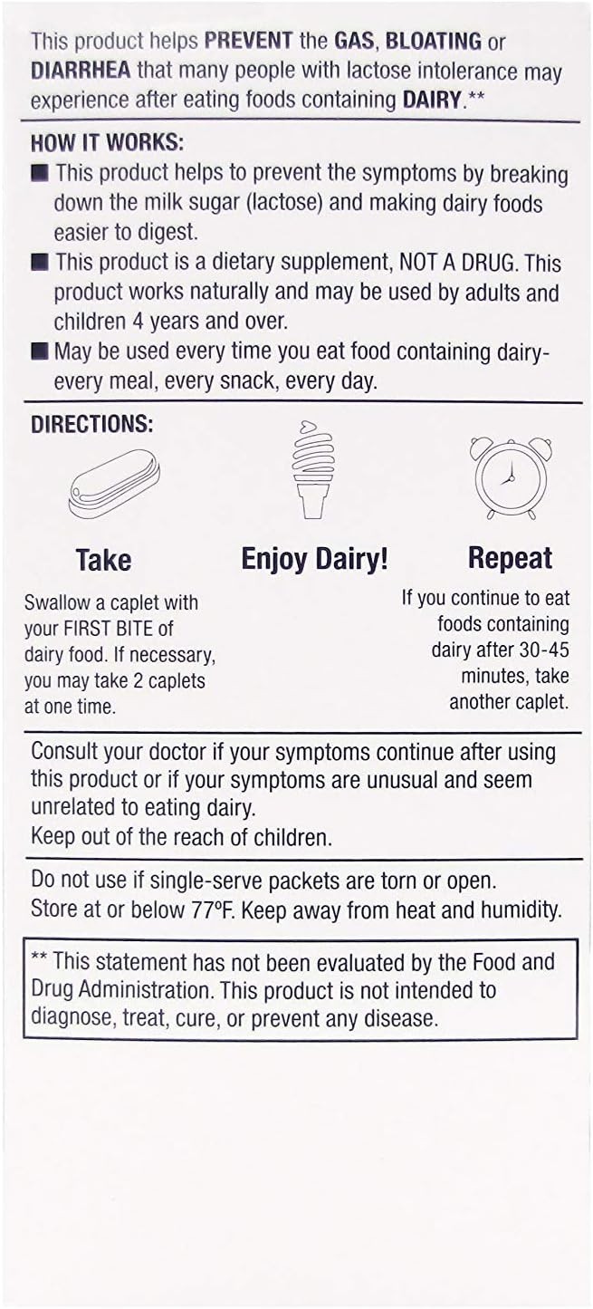 Lactase Enzyme 180 CT - Fast Acting Solution for Lactose Intolerance Relief