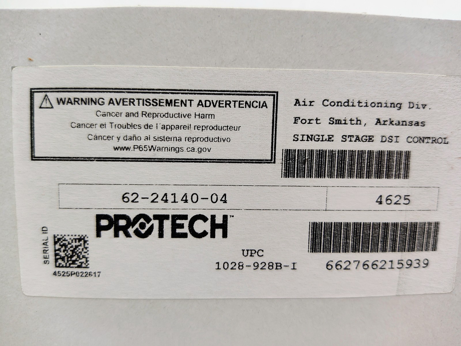 Protech 62-24140-04 1028-928B-I Control Board