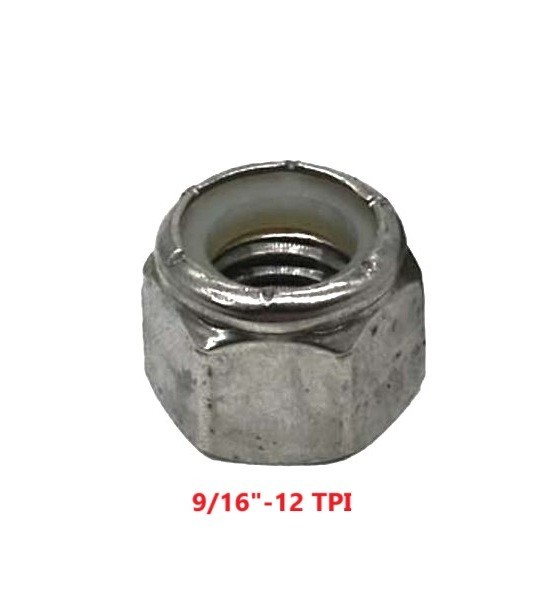 EZ Loader Boat Trailer Locknut 9/16"-12 TPI 18-8 Stainless Steel 3340-140000