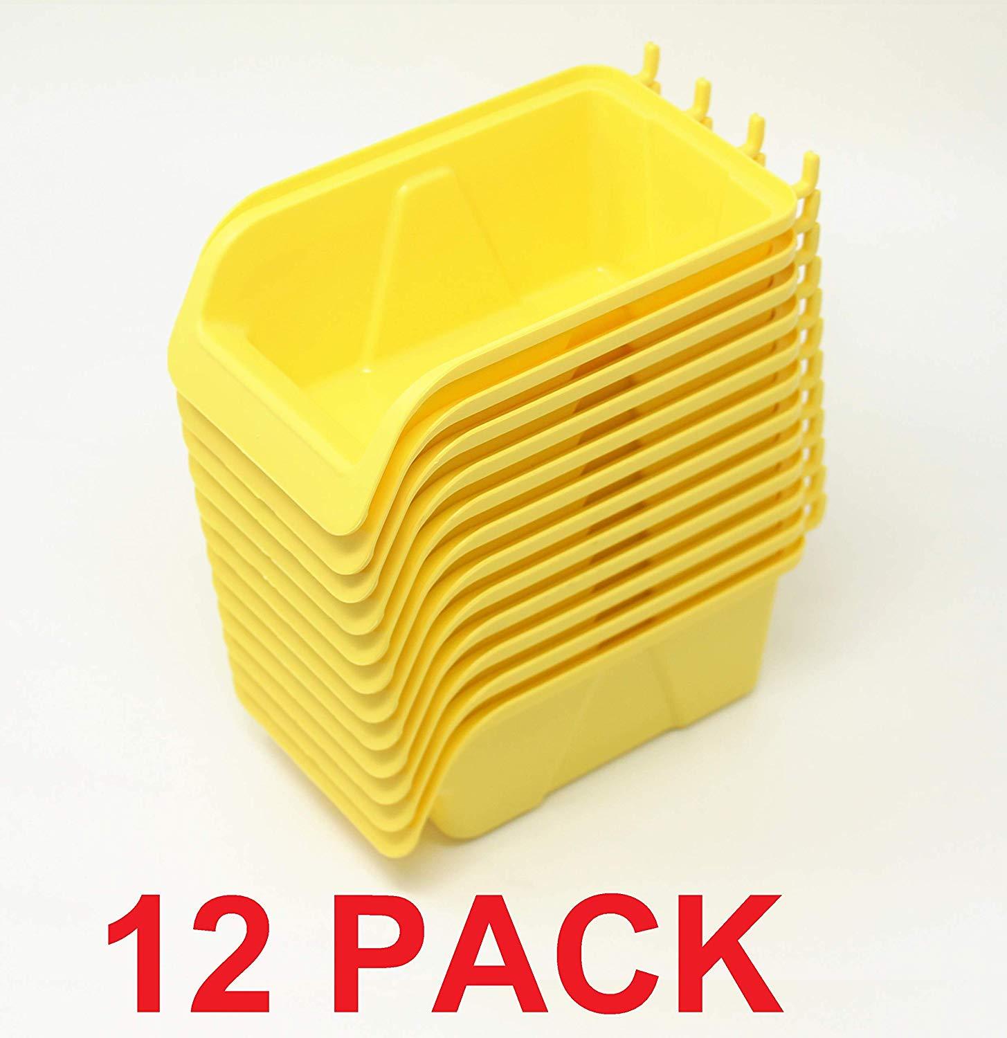 WallPeg Pegboard Bins Quality Pegboard Kits 12 - 3 Pack For 1/4" and 3/16" Hole