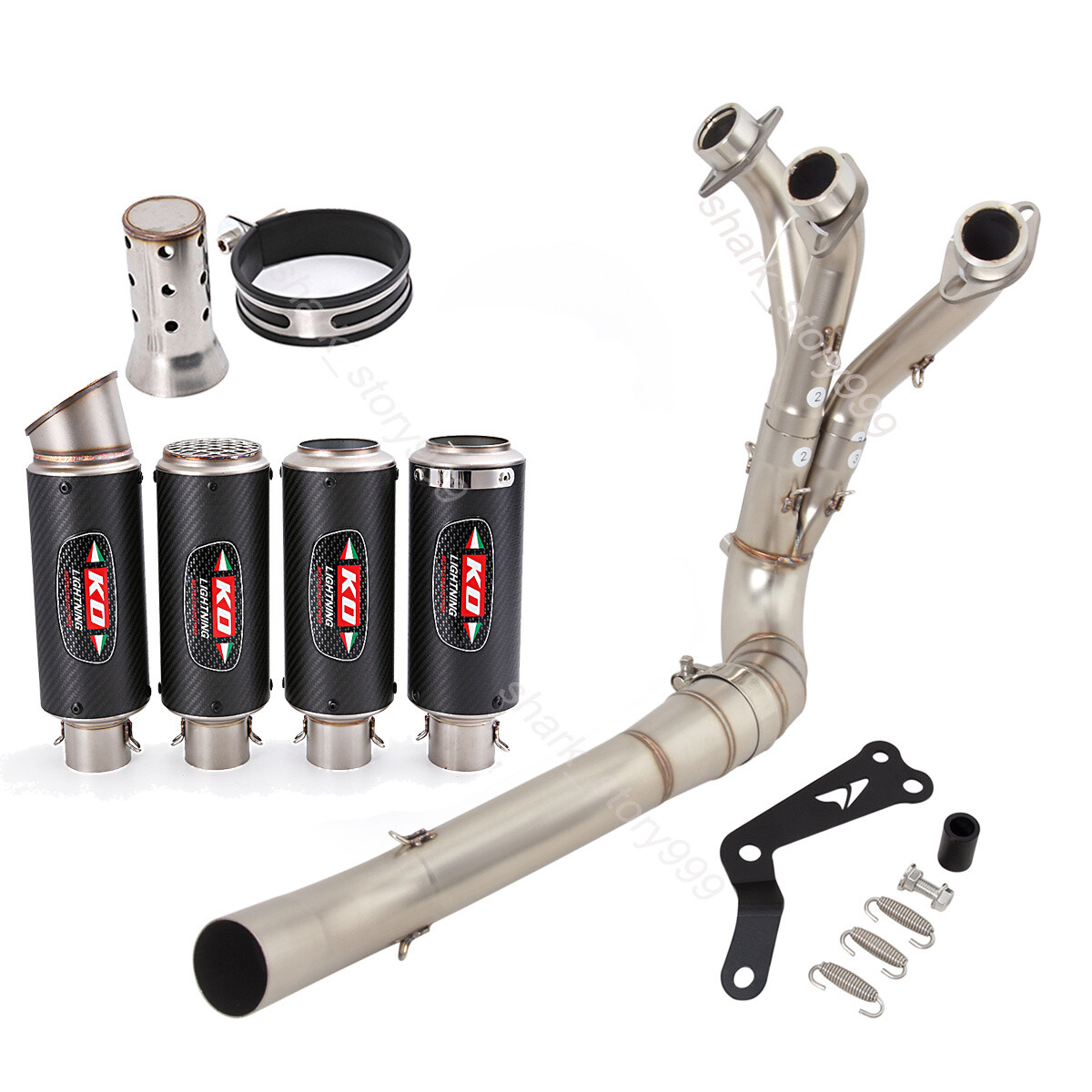 For Yamaha MT-09 XSR900 Tracer 9 2022-23 Full Exhaust Front Pipe Carbon Muffler