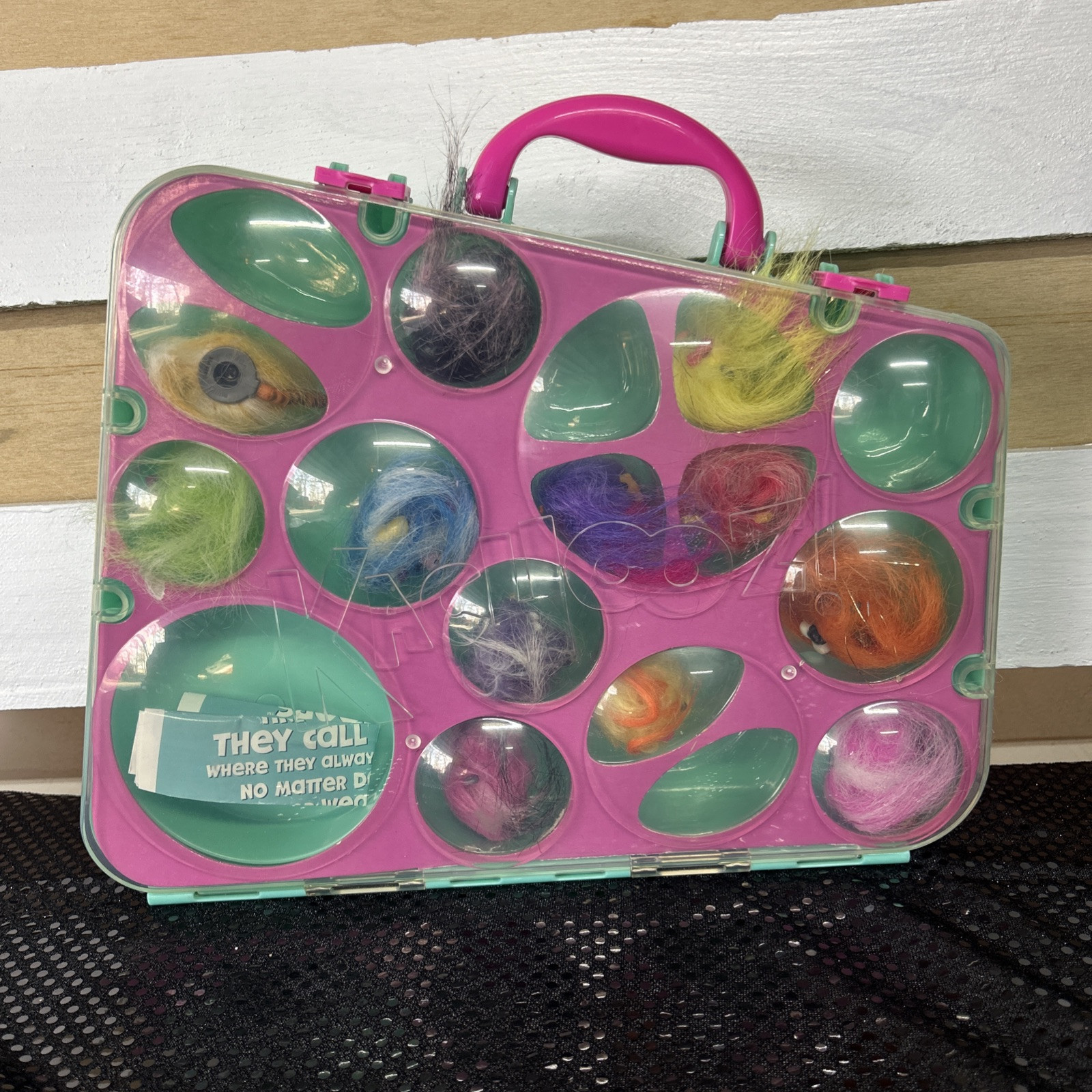 12 KACHOOZ MEGA MOOPS Spin FRIZZ STRIPES Pencil Toppers With Case TOYS R US