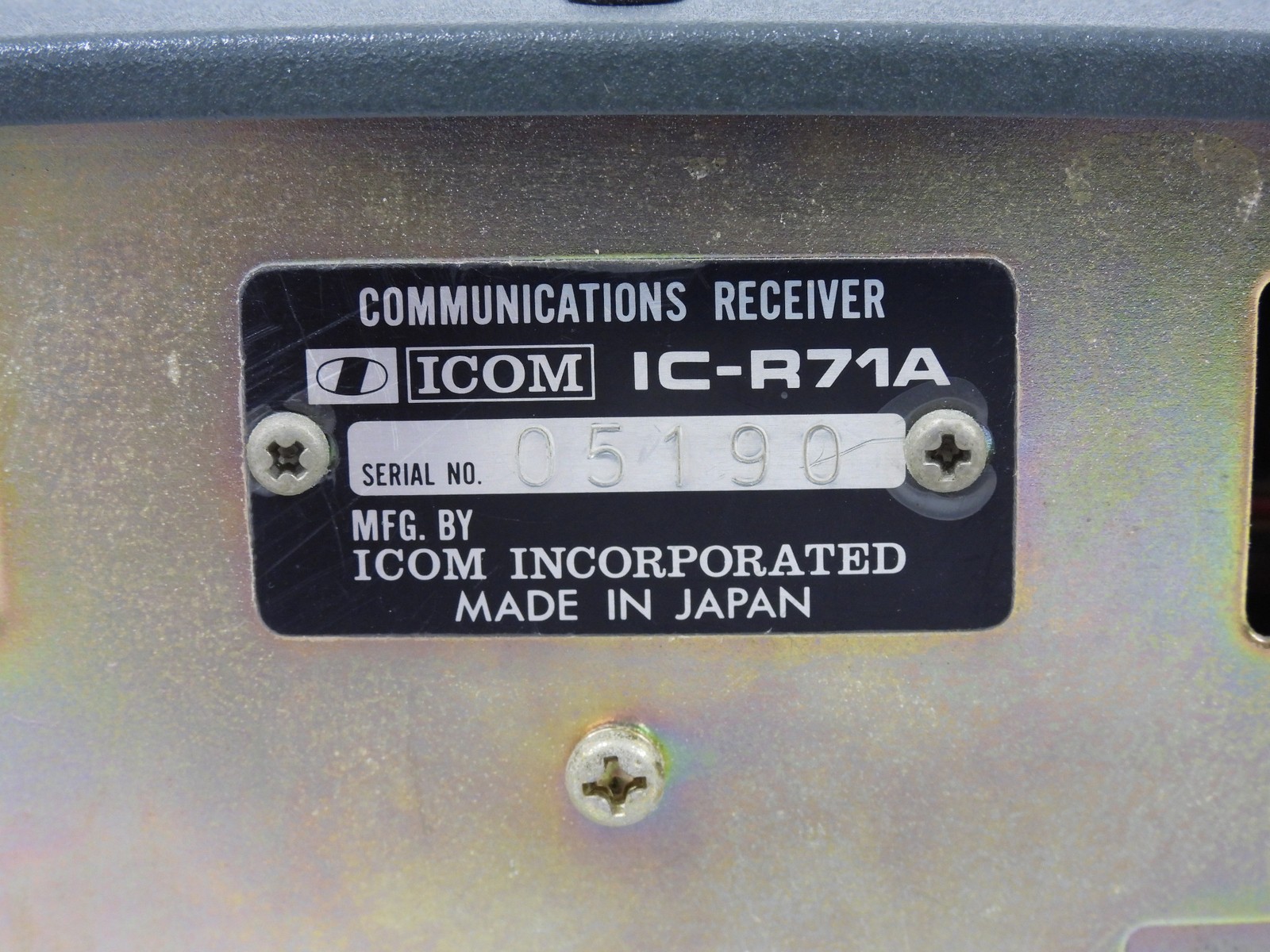 Icom IC-R71A Ham Radio Communications Receiver + Box + Willco Memory (excellent)