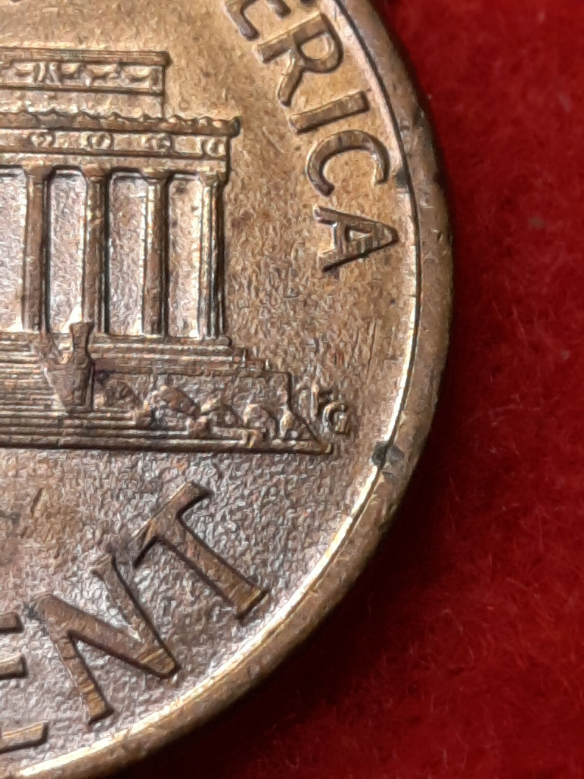 1996 D double die reverse Error on F in FG Cent #4