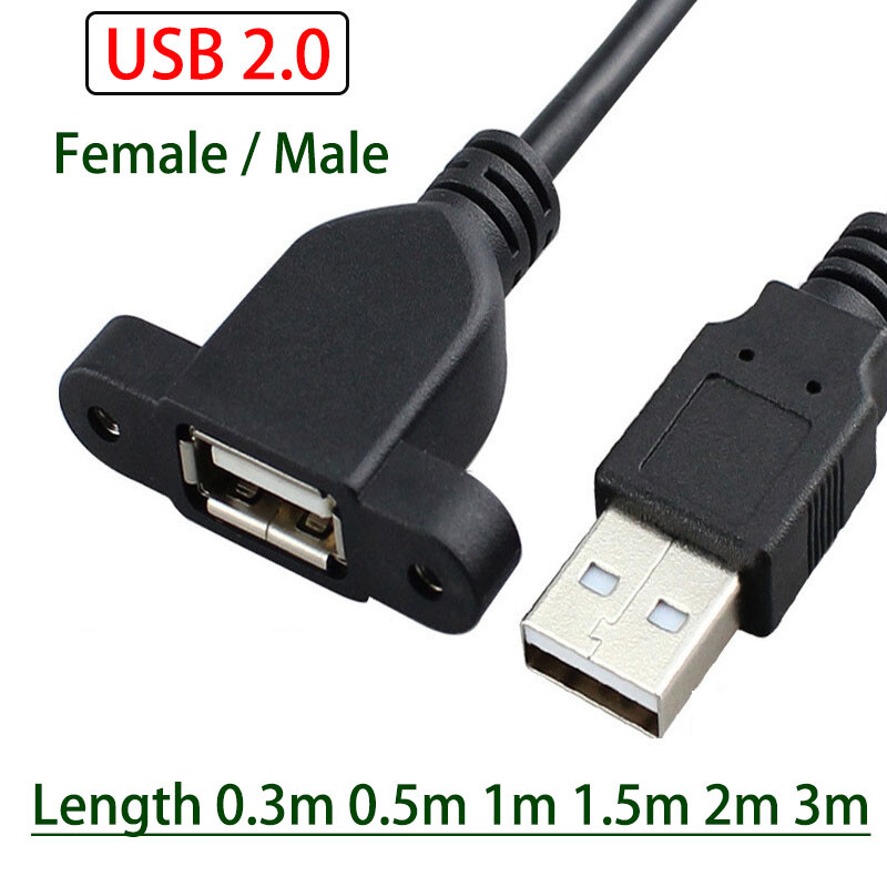 USB Interface Extension Cable USB2.0 Female to Male Adapter Cables 0.3m - 3m