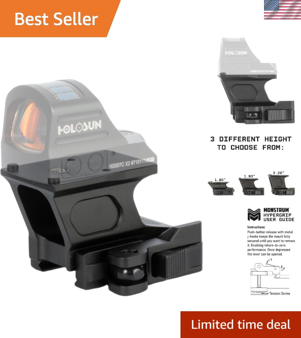 RMR-Compatible Red Dot Mount with QD Quick Release - Lightweight & Durable