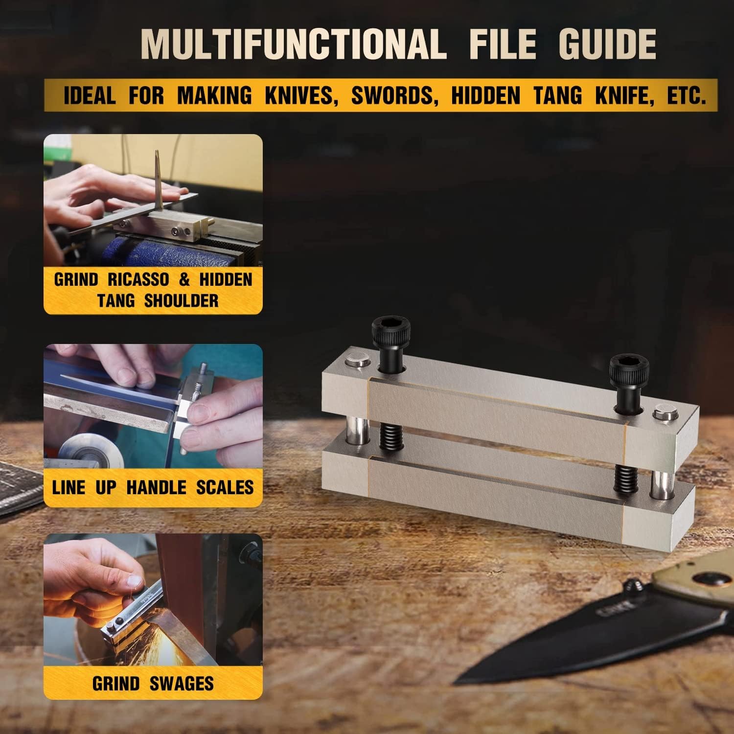 File Guide with Carbide Surface for Knife Making