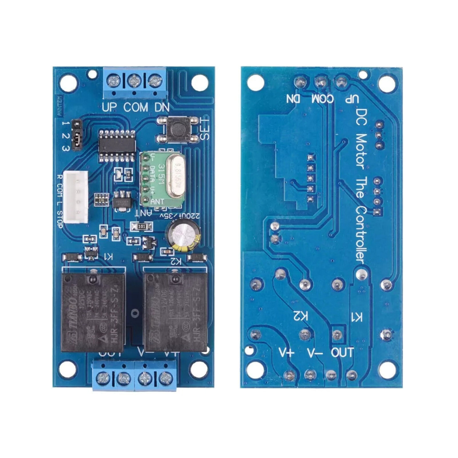 Motor Wireless Remote 12V Switch Universal 2 Channel RF433MHz Remote Control
