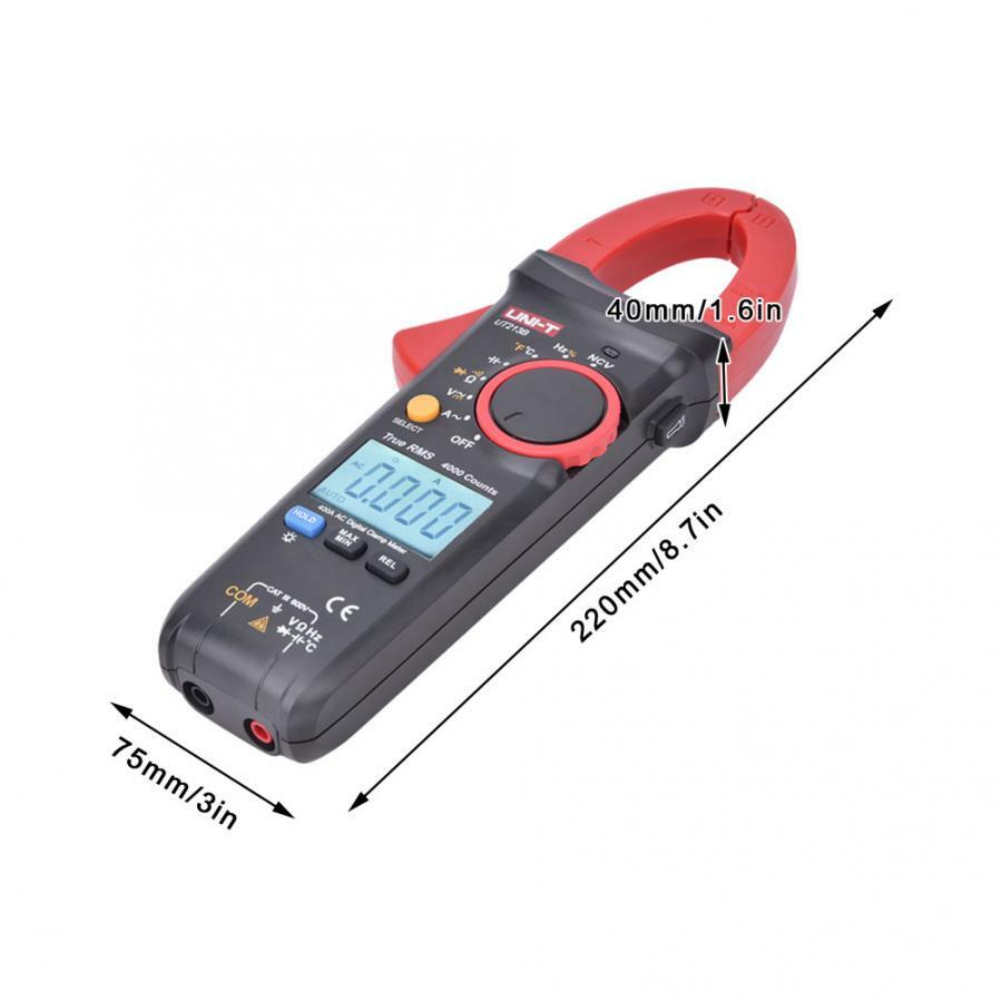 UNI-T UT213B Digital Clamp meter True RMS current 400A AC DC Cap Temp Tester