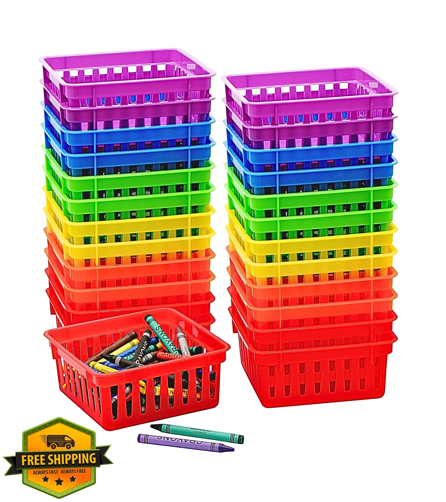 4E's Novelty 24pk Small Plastic Baskets