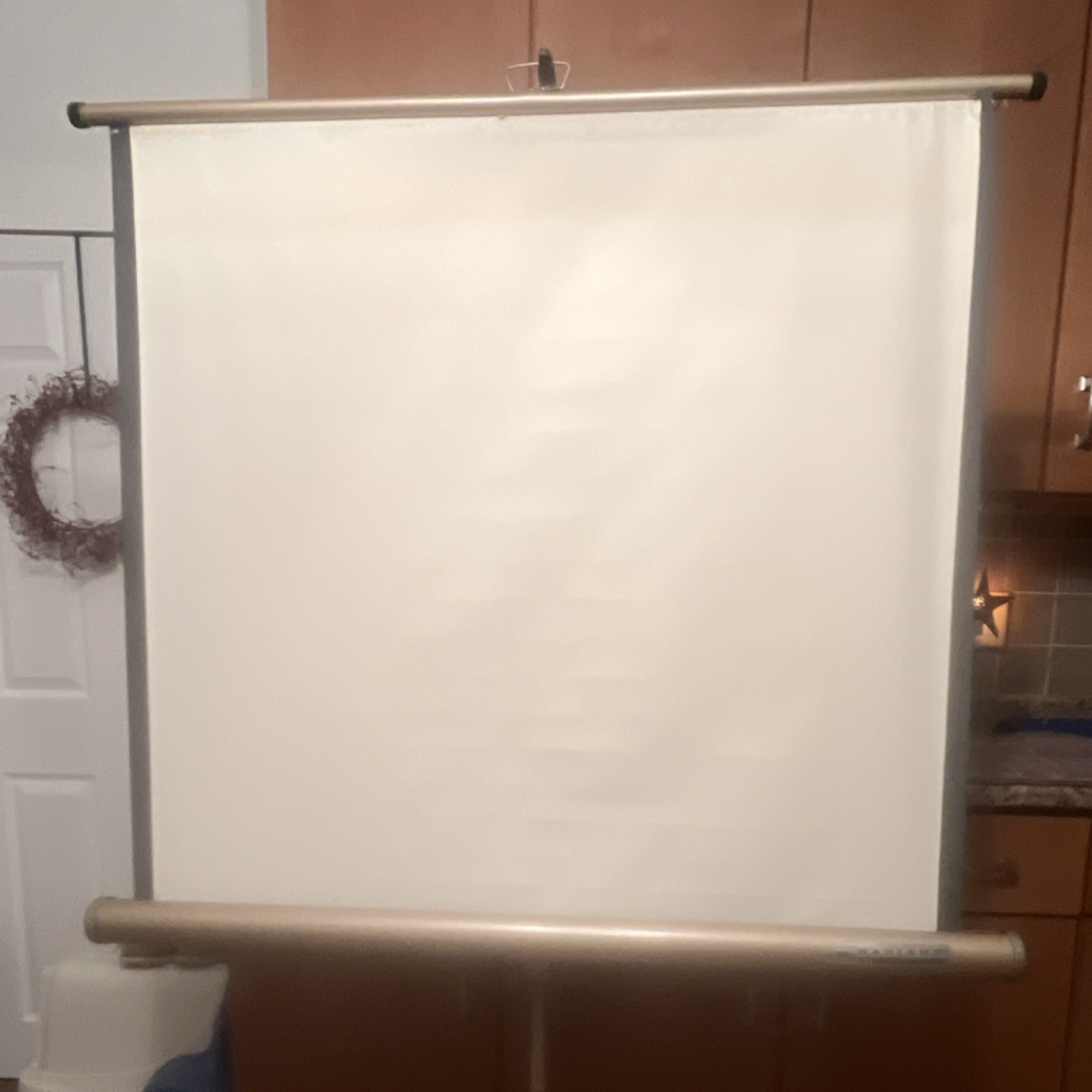 Radiant Tripod Portable Projection Screen White/old and barely used.