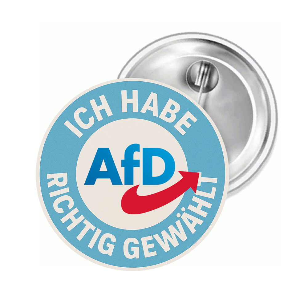Button I chose correctly AfD alternati pin pin brooch