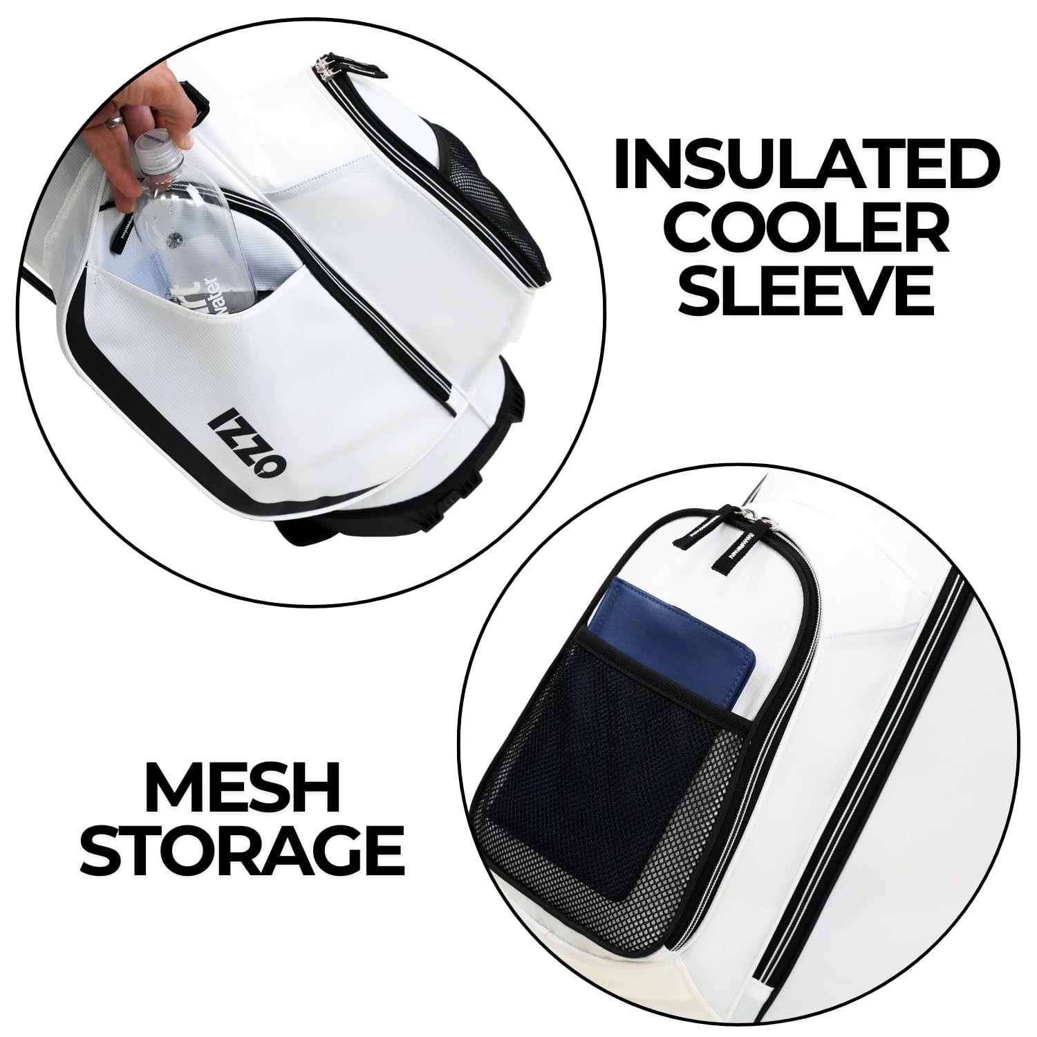 Izzo Ultra Lite Golf Stand Bag White