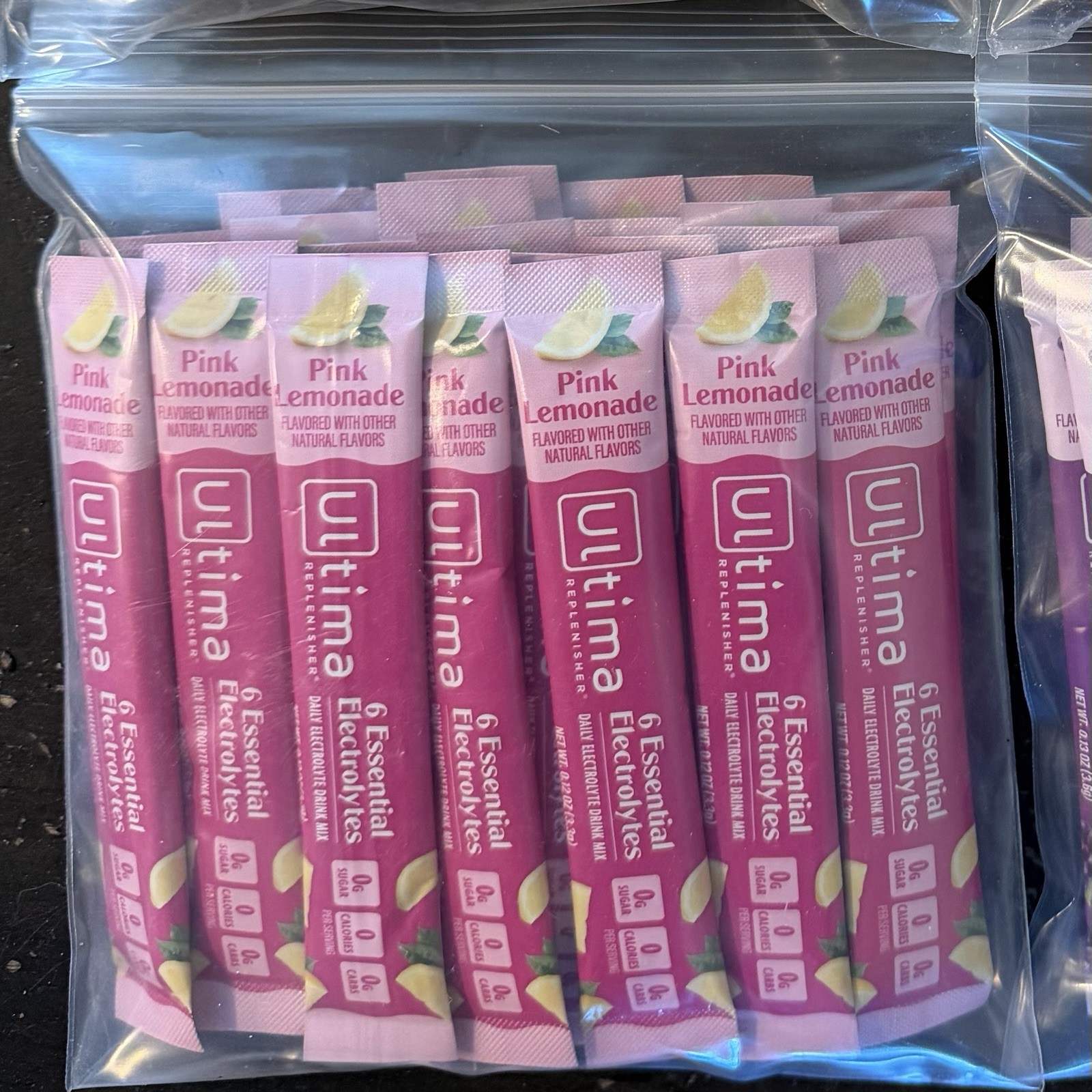100 Ct Ultima Replenisher, Electrolyte Hydration Drink Mix Sticks- Pink Lemonade