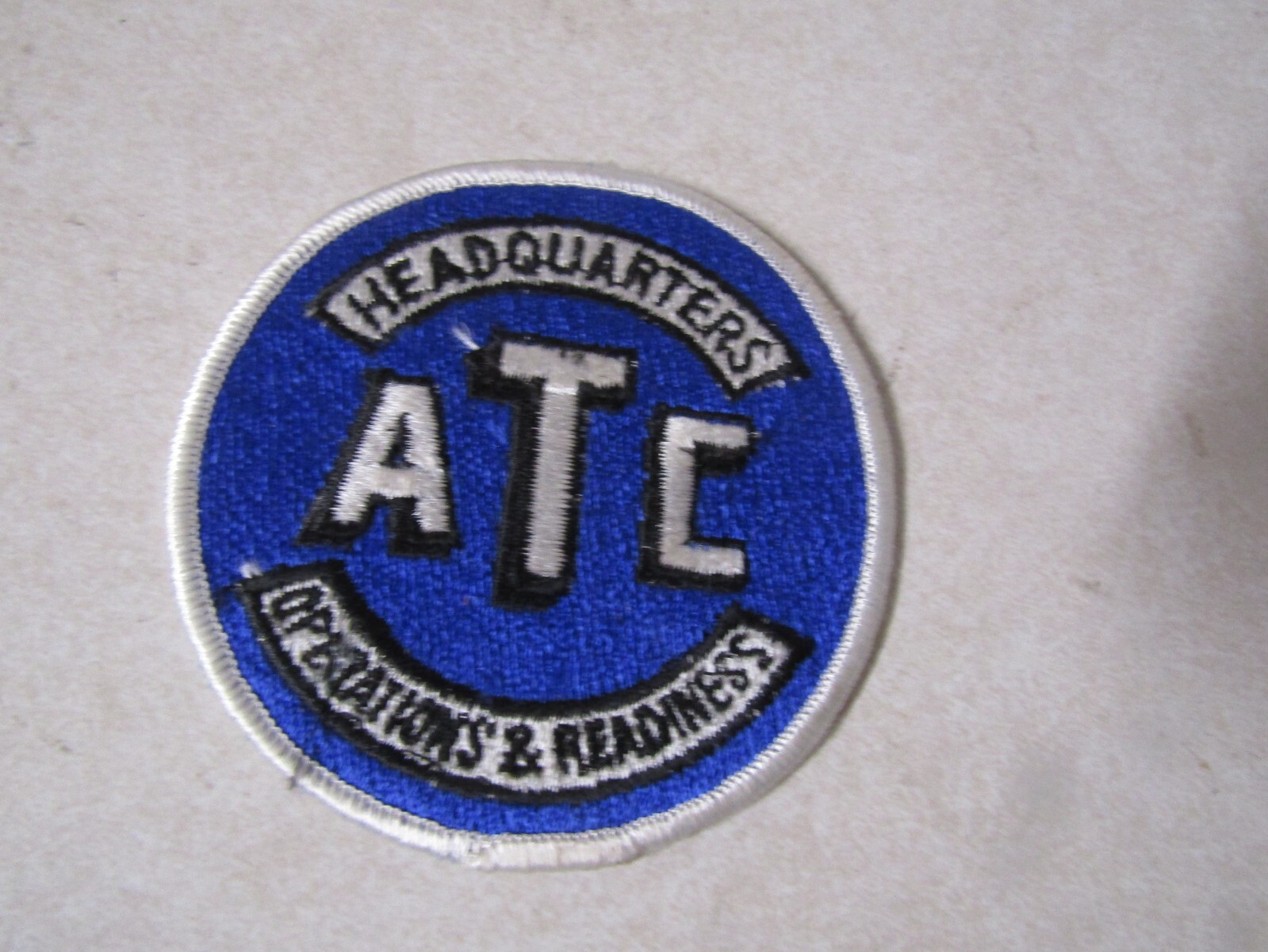 MILITARY PATCH SEW ON OLDER HEADQUARTERS ATC OPERATIONS & READINESS
