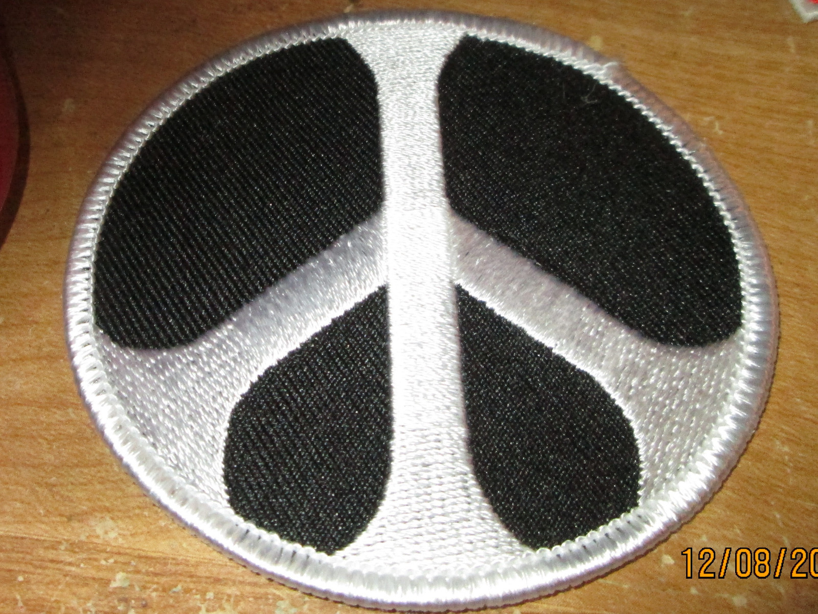 PEACE PATCH COLLECTIBLE RARE VINTAGE  EMBROIDED 90'S METAL GARCIA GRATEFUL DEAD