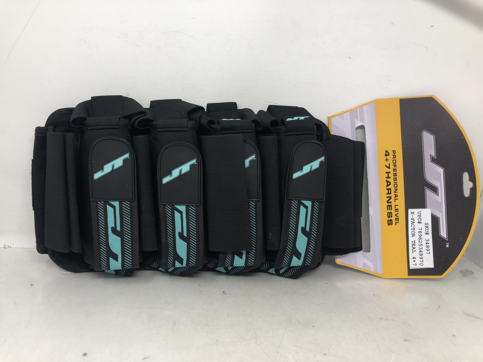 JT Professional Paintball Harness 4+7 X Factor Teal/Black