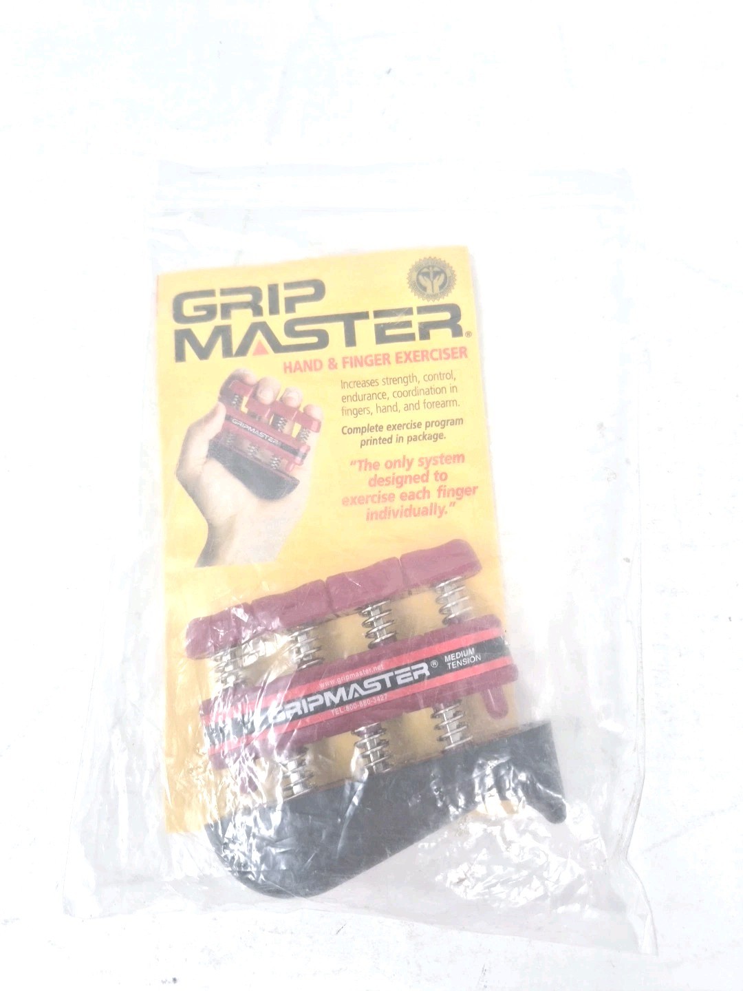 Gripmaster Hand Exerciser - Red (Medium Tension)-Used Very Good