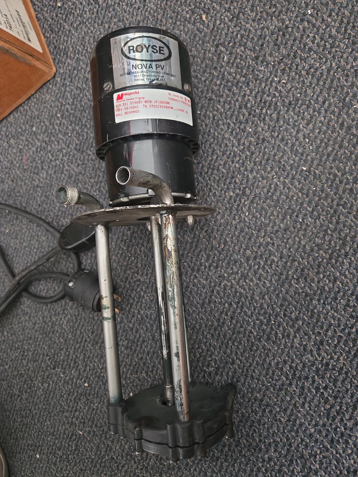 Royse Nova Pv Pump, Water Recirculation Pump, Royse. Only Missing Impeller!!