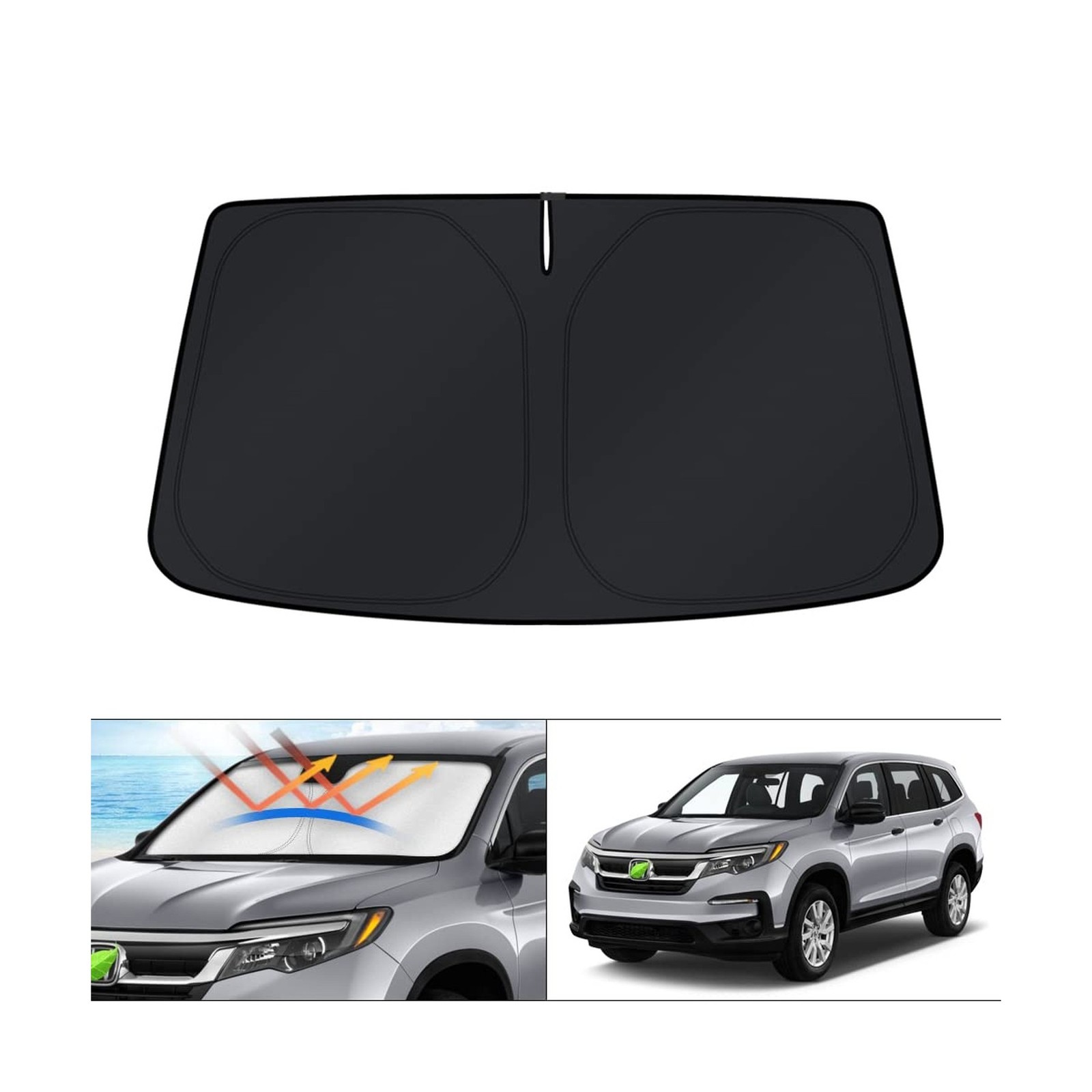 KUST Windshield Sun Shade for 2016-2025 2026 Honda Pilot SUV Access... Fast Ship