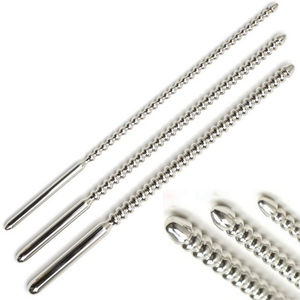 Stainless Steel Beads Urethral Plug Sounding Penis Plug Rod Urethra Dilator Toys