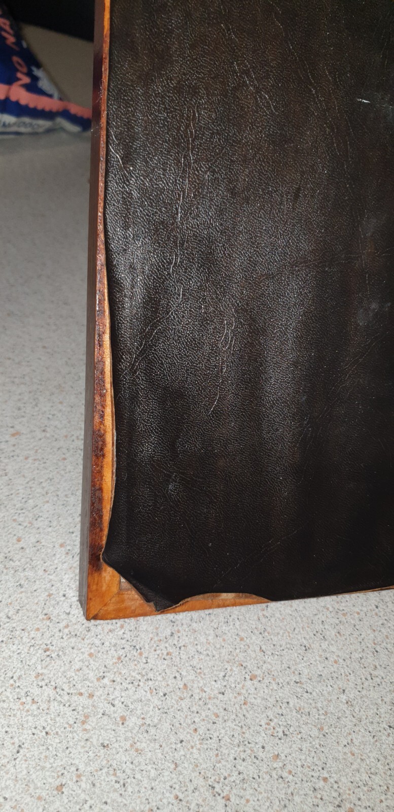 Vintage Painting frame on leather .Has Sign.