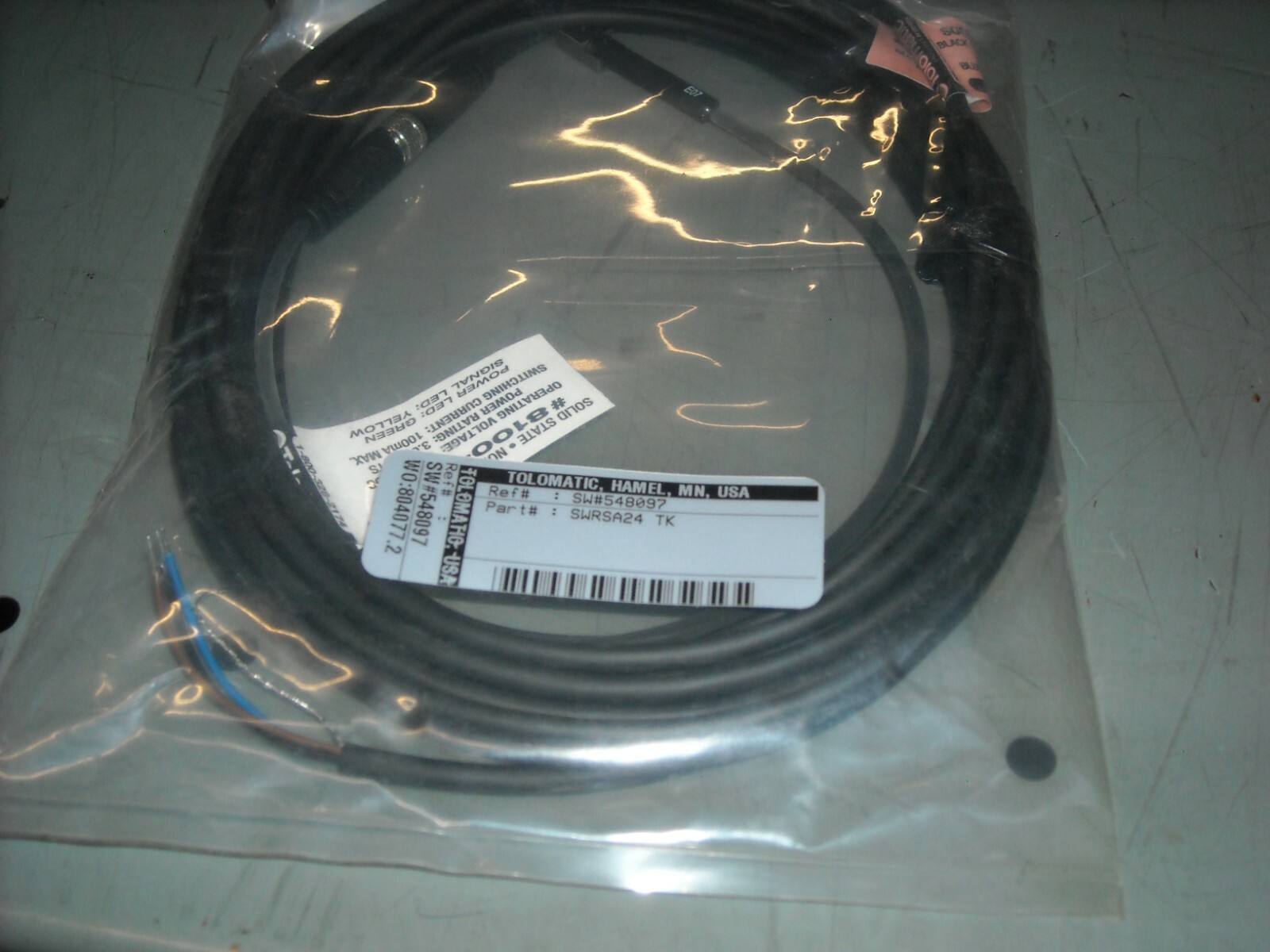 SWRSA24TK Cable Assembly, Tolomatic 81009080, New