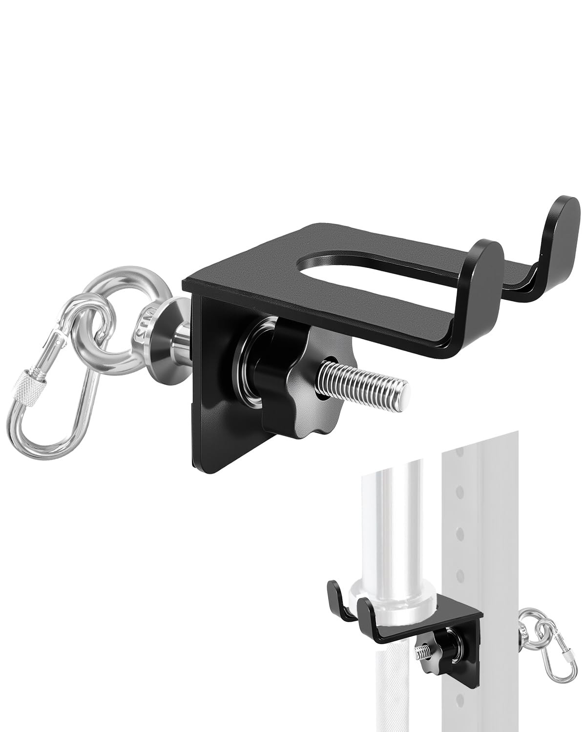 Steel Olympic Barbell Holder and Resistance Band Anchor Fit for 2x2 2x3 3x3 P...