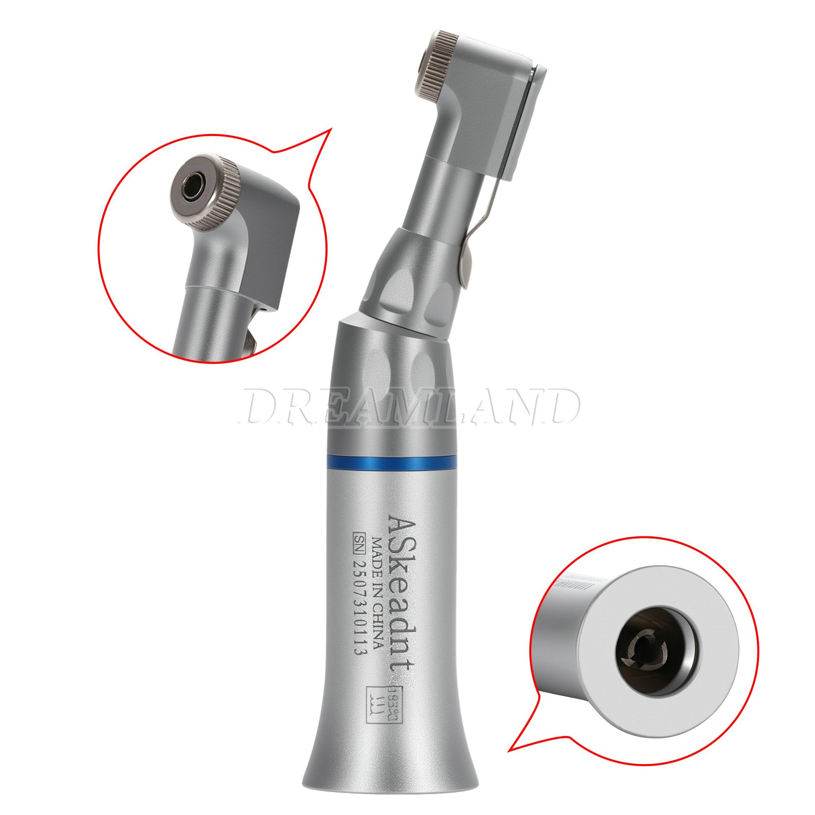 NSK Style Dental Push button / Latch Head Contra Angle Handpiece Slow Low Speed