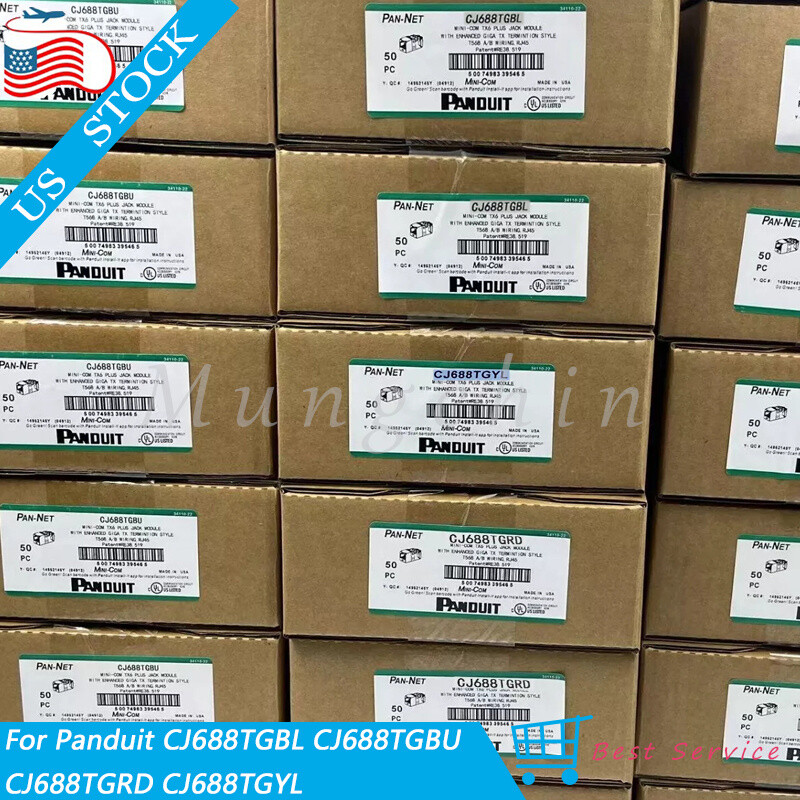 Panduit Giga TX Cat6 Network jack CJ688TGRD CJ688TGBU CJ688TGYL CJ688TGBL Qty 50