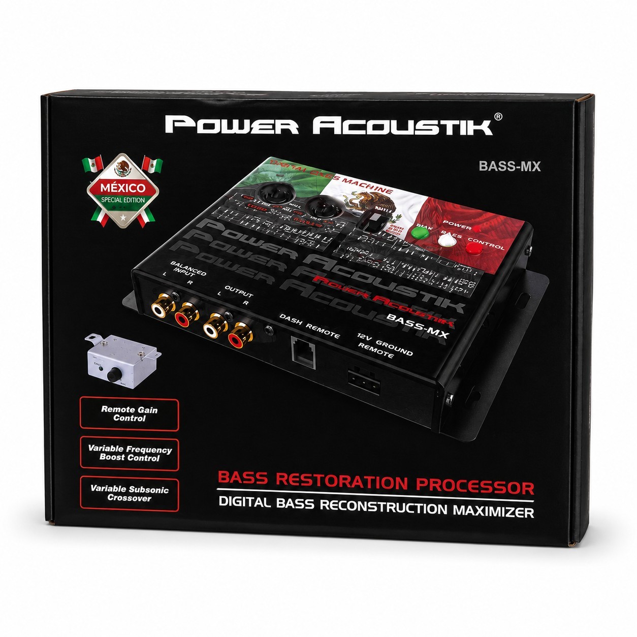 Power Acoustik BASS-MX Car Stereo Bass Restoration Processor Mexico Special Ed.