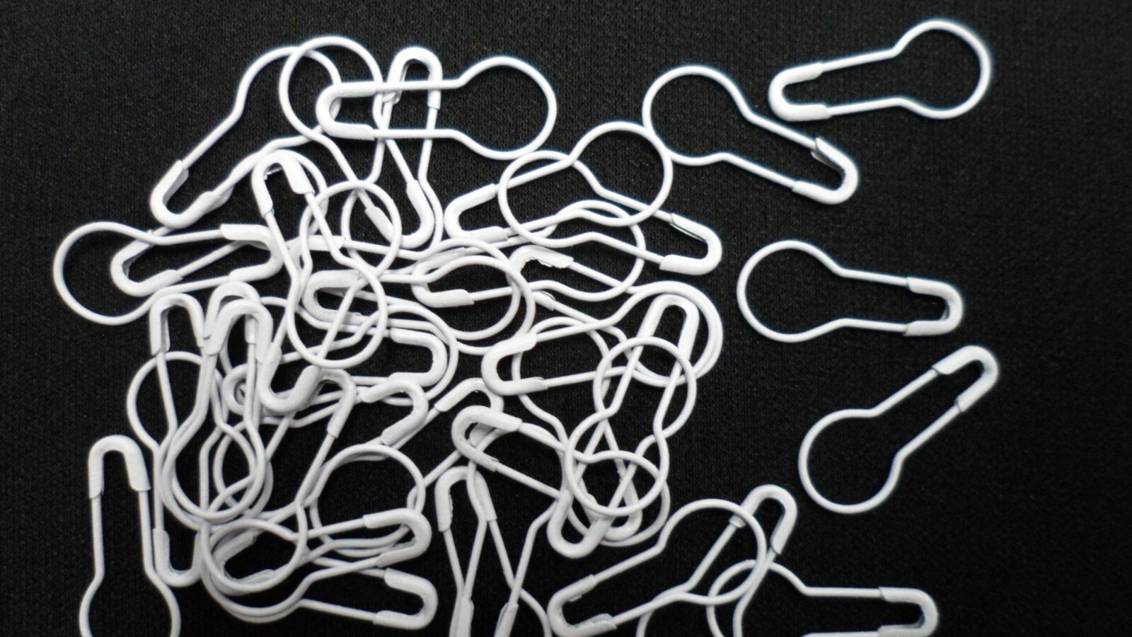 Safety Pins White Pear (Bulb / Calabash) Metal 20mm Pack of 500