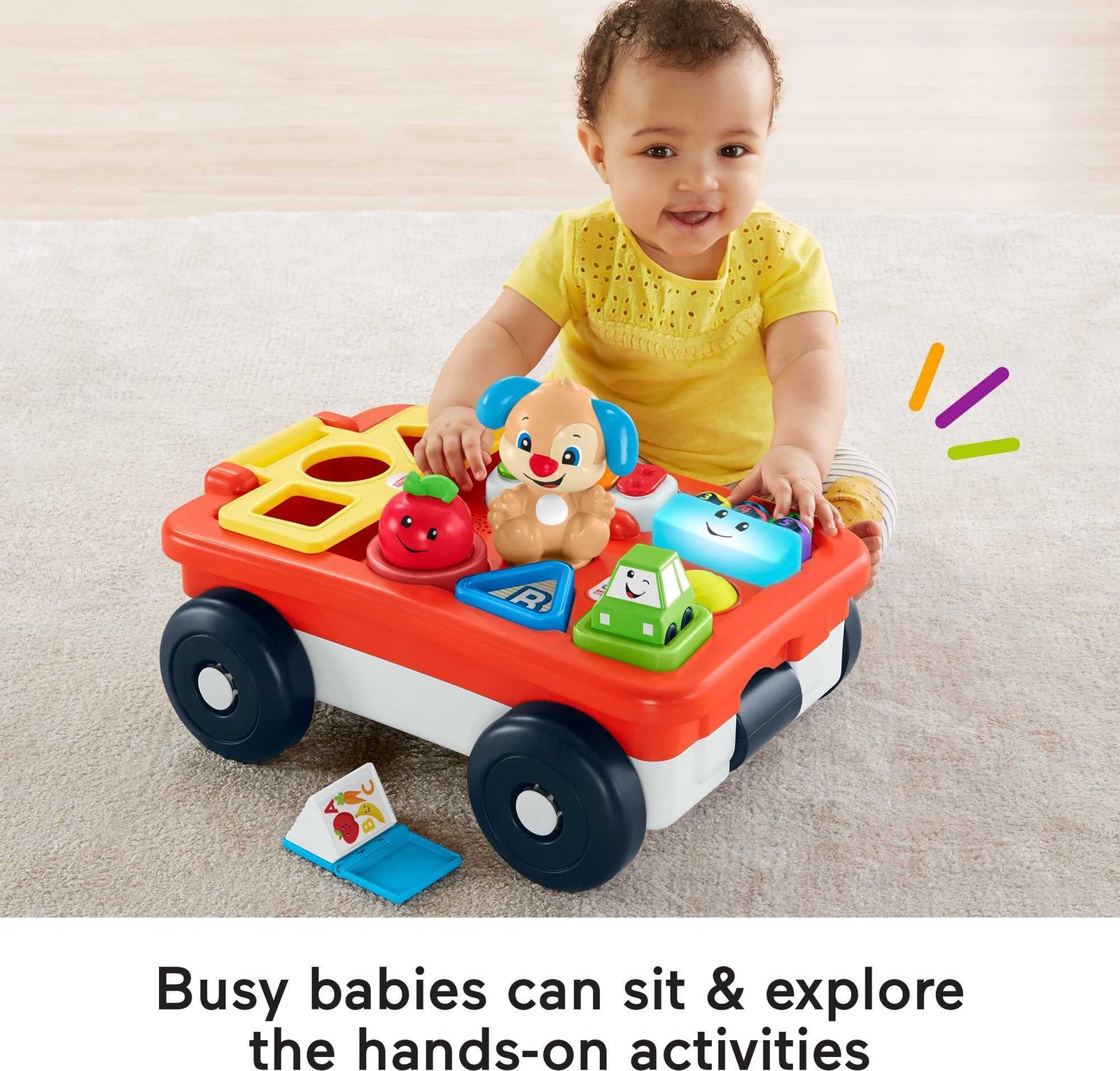 Fisher-Price Laugh & Learn Pull & Play Musical Learning Wagon Baby Toddler Toy