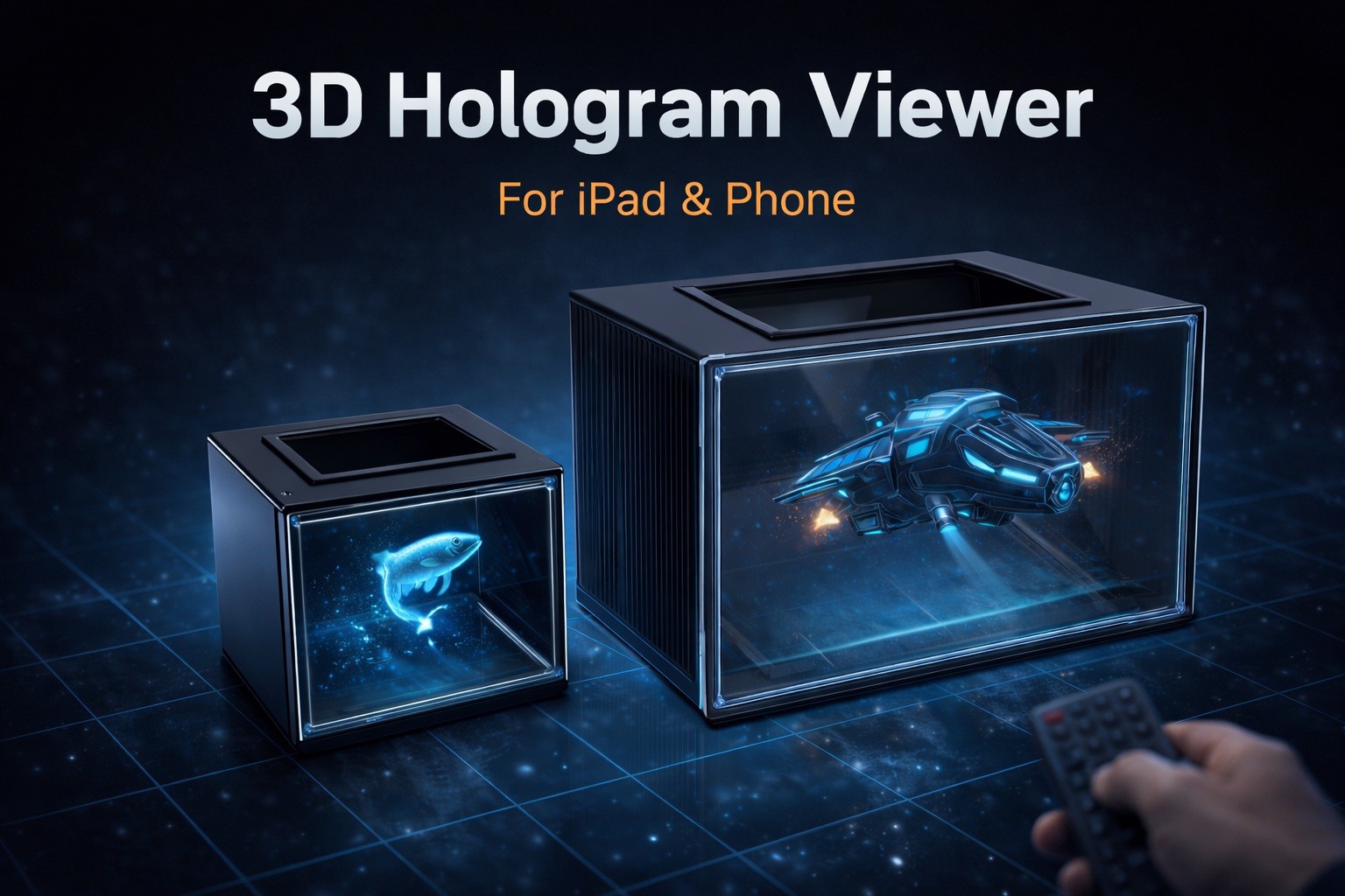 3D Hologram Viewing Box Projector – phone Compatible Display Illusion Box