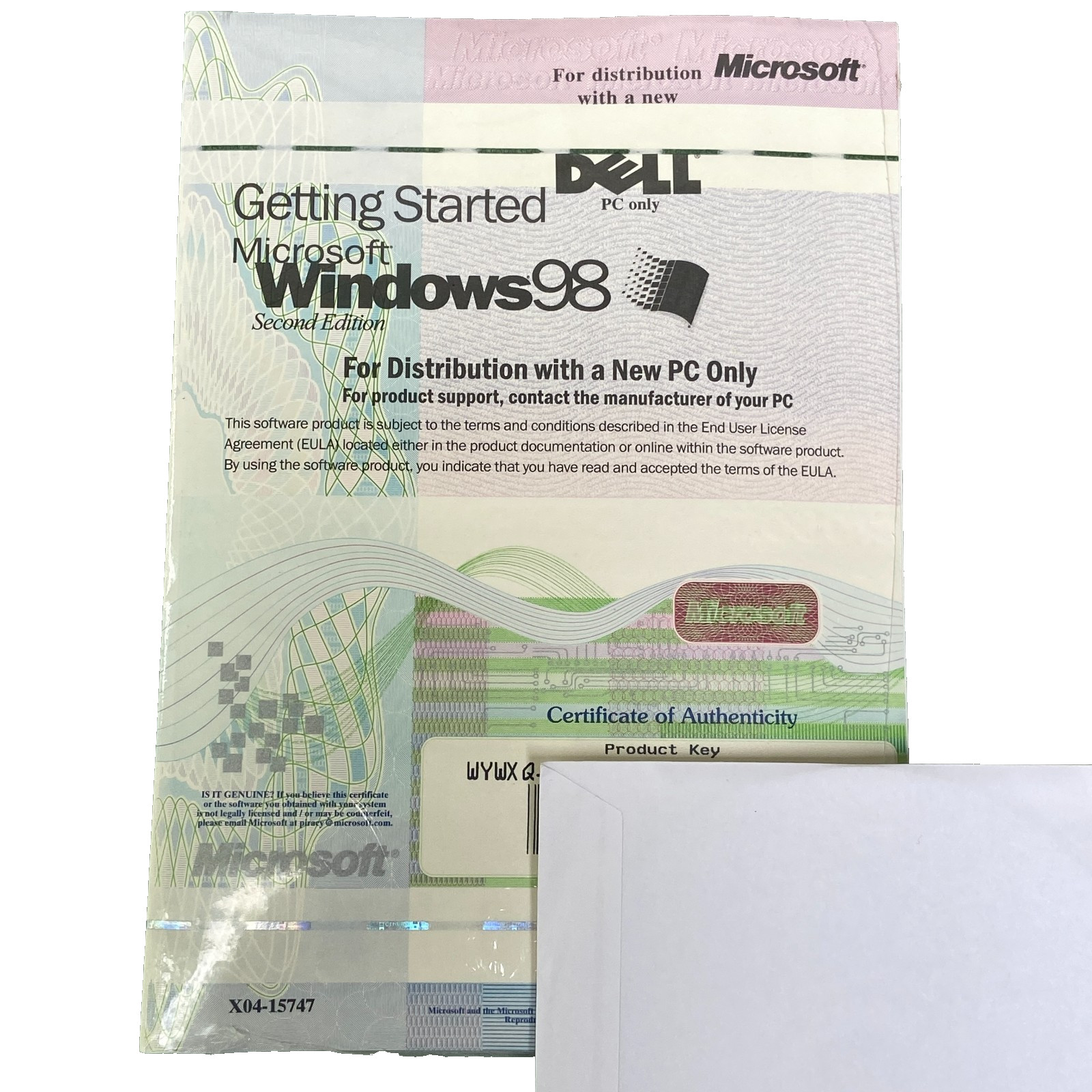 Vintage New Dell Dimension Microsoft Windows 98 SE Sealed OS Getting Started CD
