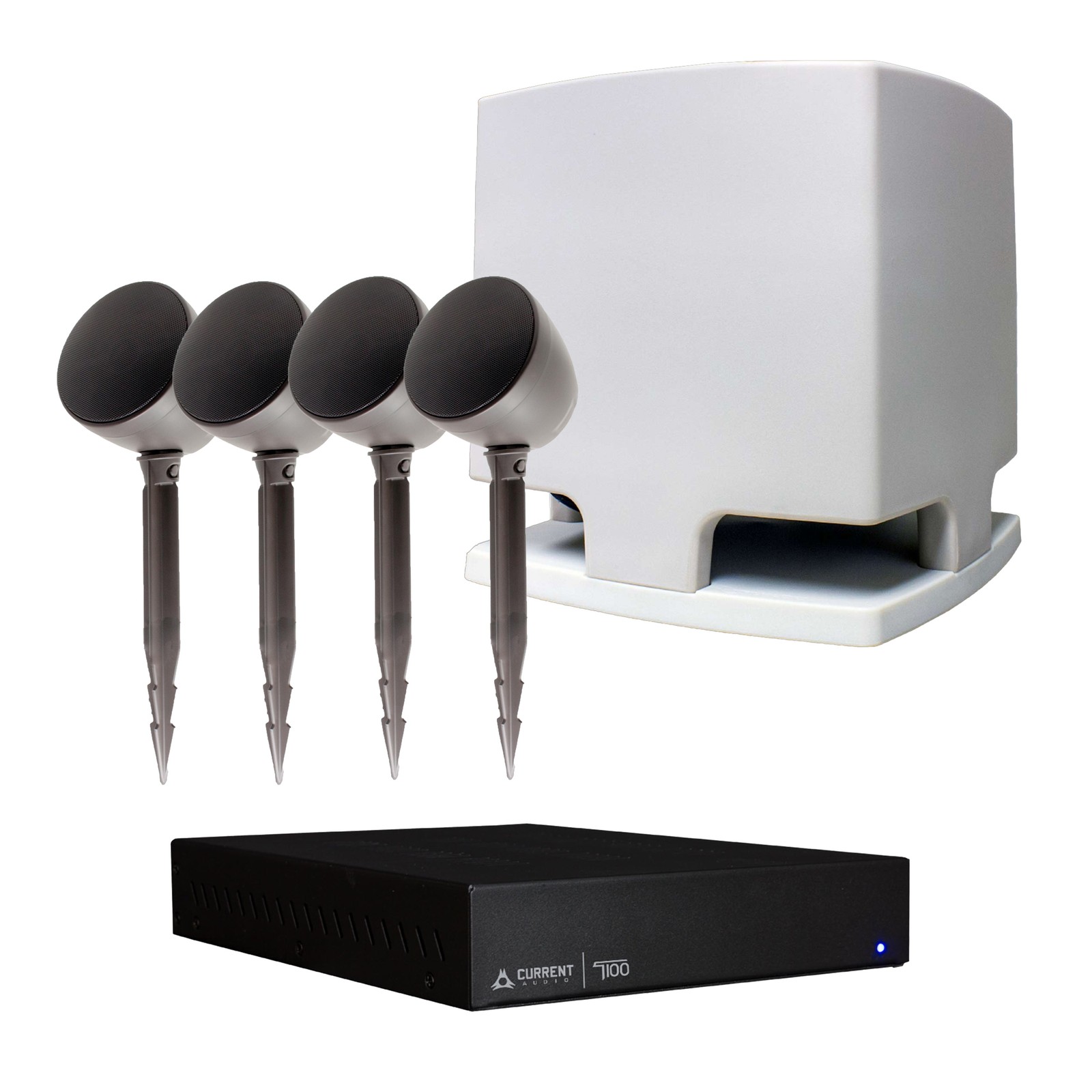 Current Audio Landscape Audio Pkg: Amp, 4 speakers, Sub
