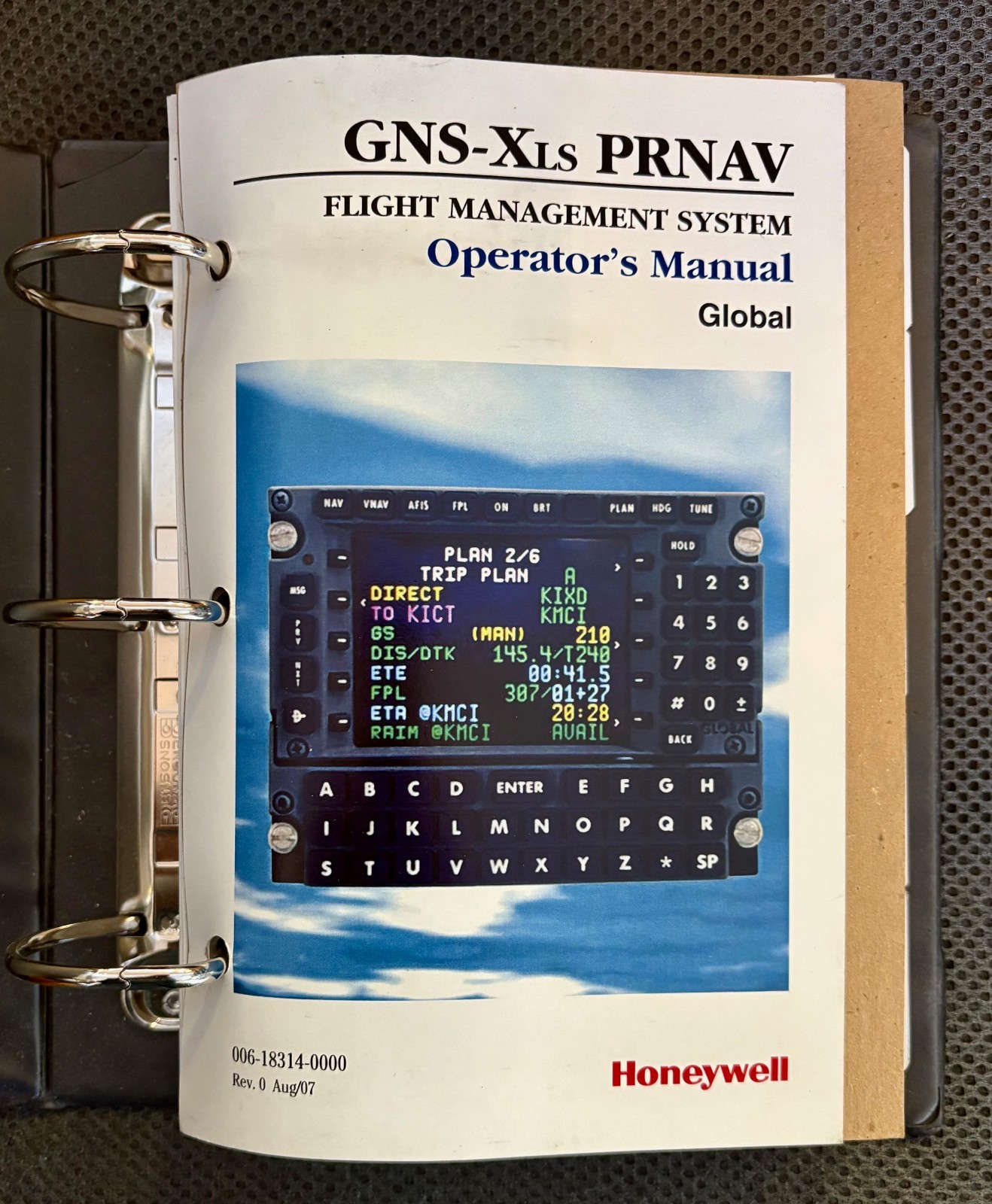Honeywell GNS-XLS PRNAV Flight Management System Operator's Manual: Global 2007