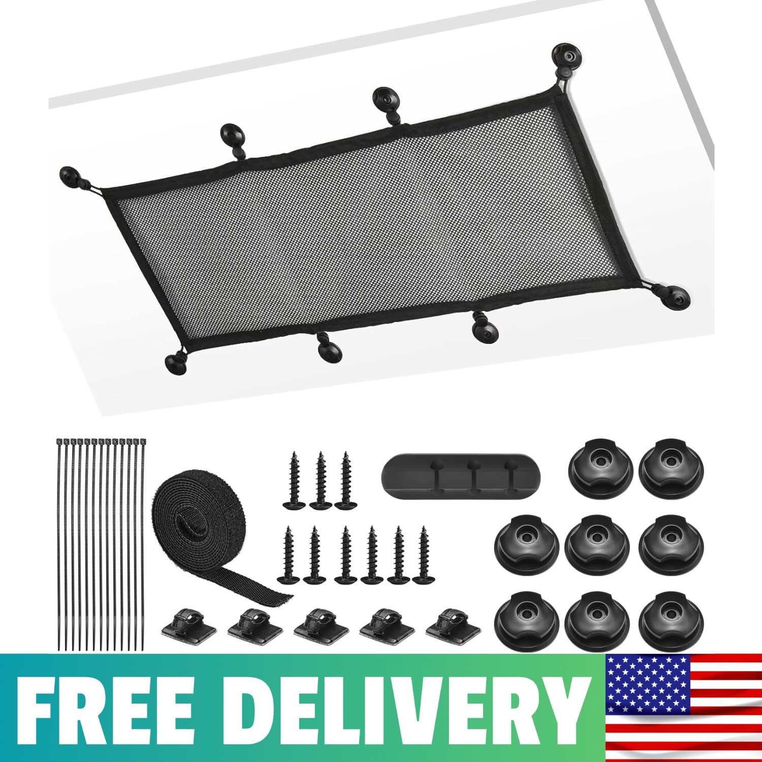 Cable Management Net Under Desk Kit,Privacy Mesh Cable Manager Flexible Under