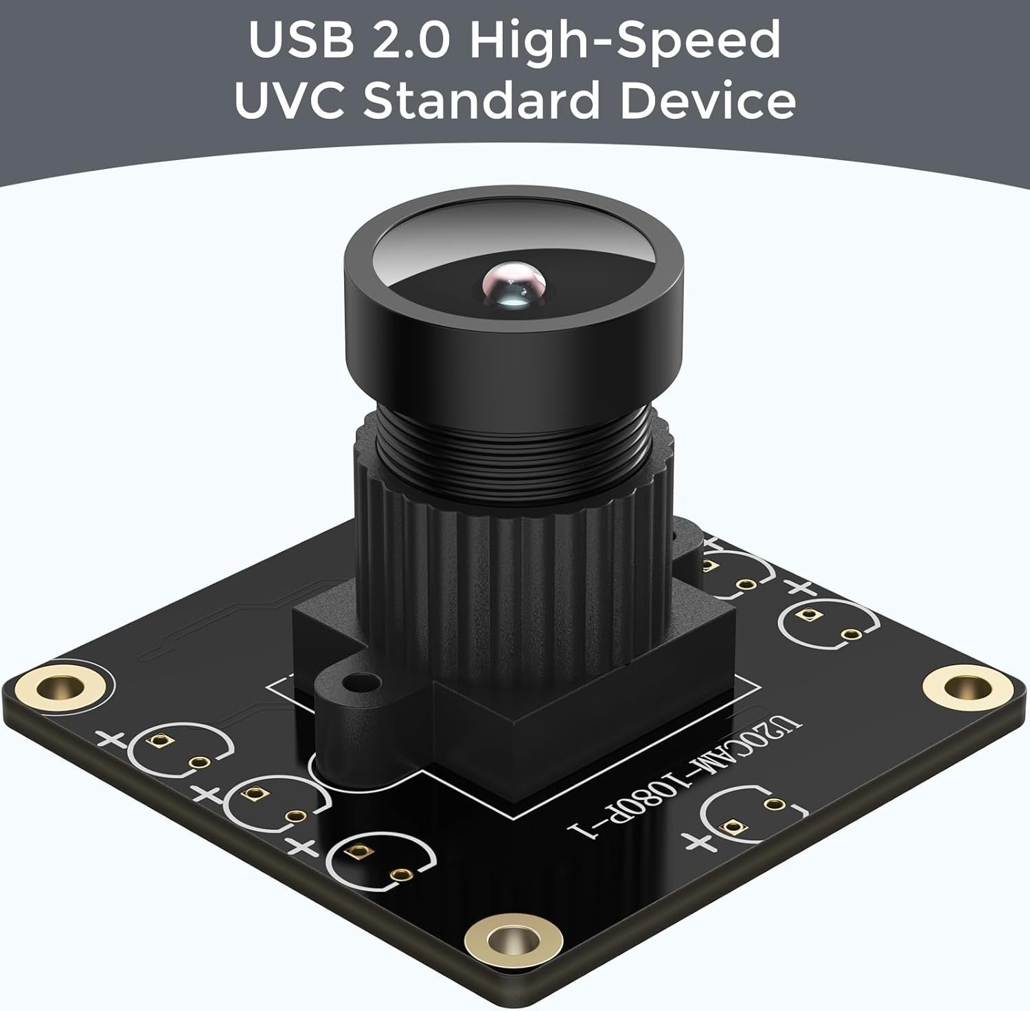 1080P USB2.0 UVC Camera, 130° Wide Angle Camera, Plug & Play for PC, Raspberry
